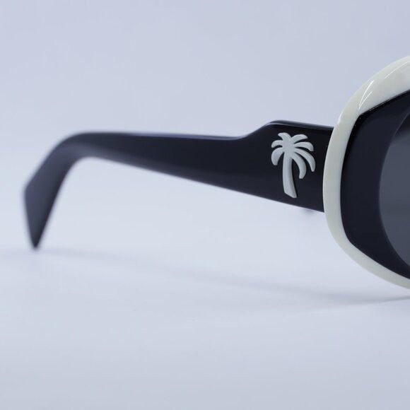 Palm Angels Palm Angels PERI027S DOYLE 0107 Sunglasses Black Oval Size ONE SIZE - 6 Thumbnail