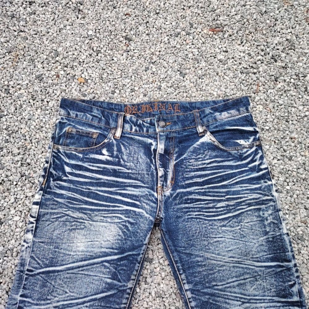 Japanese Brand Japanese Brand Original Acid Wash Blue Jeans Distressed Punk Size US 37 - 2 Thumbnail