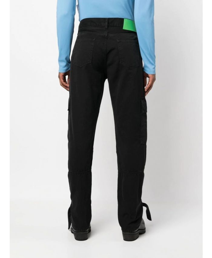 Off-White o1gr1nt1124 Wave Off Canvas Cargo Pant in Black Size US 36 / EU 52 - 3 Thumbnail