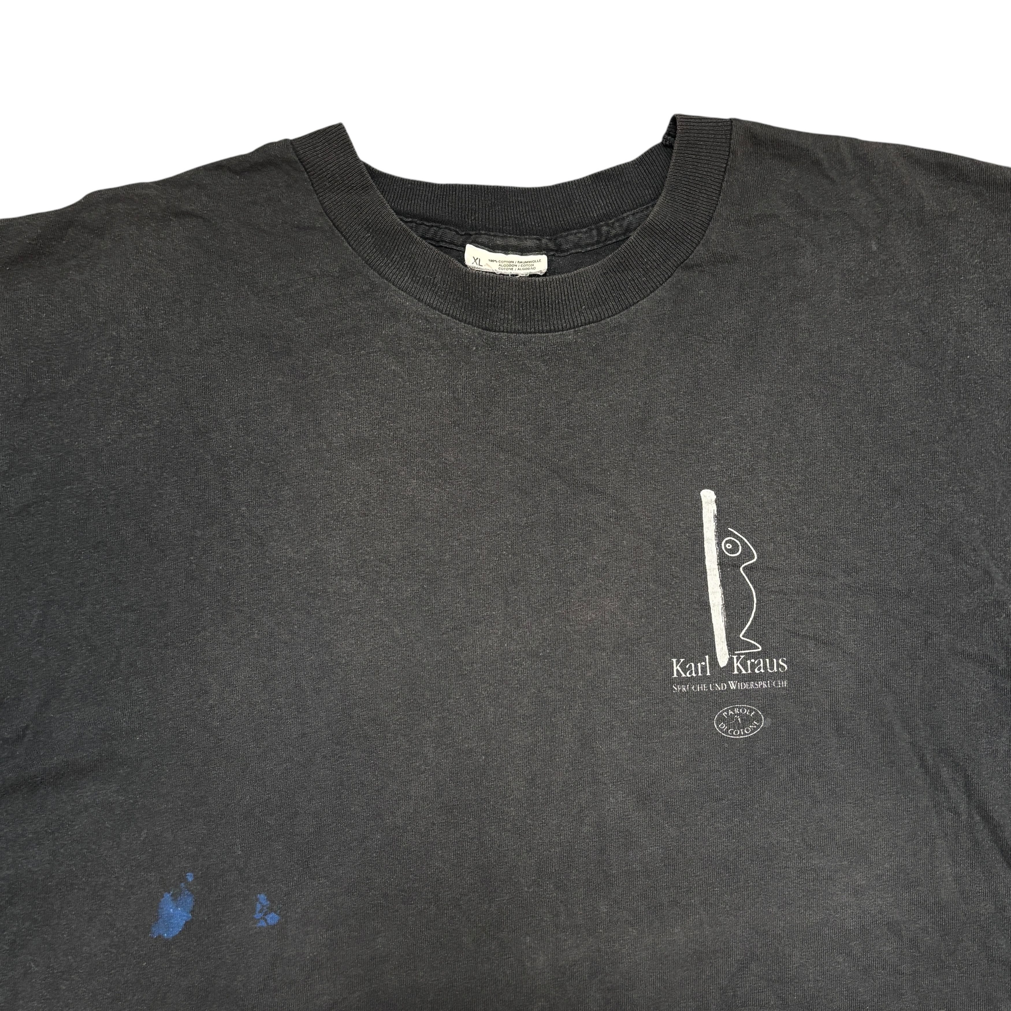 Band Tees Vintage Book Shirt Karl Kraus 90s Single Stitch Art Tee Size US XL / EU 56 / 4 - 4 Thumbnail