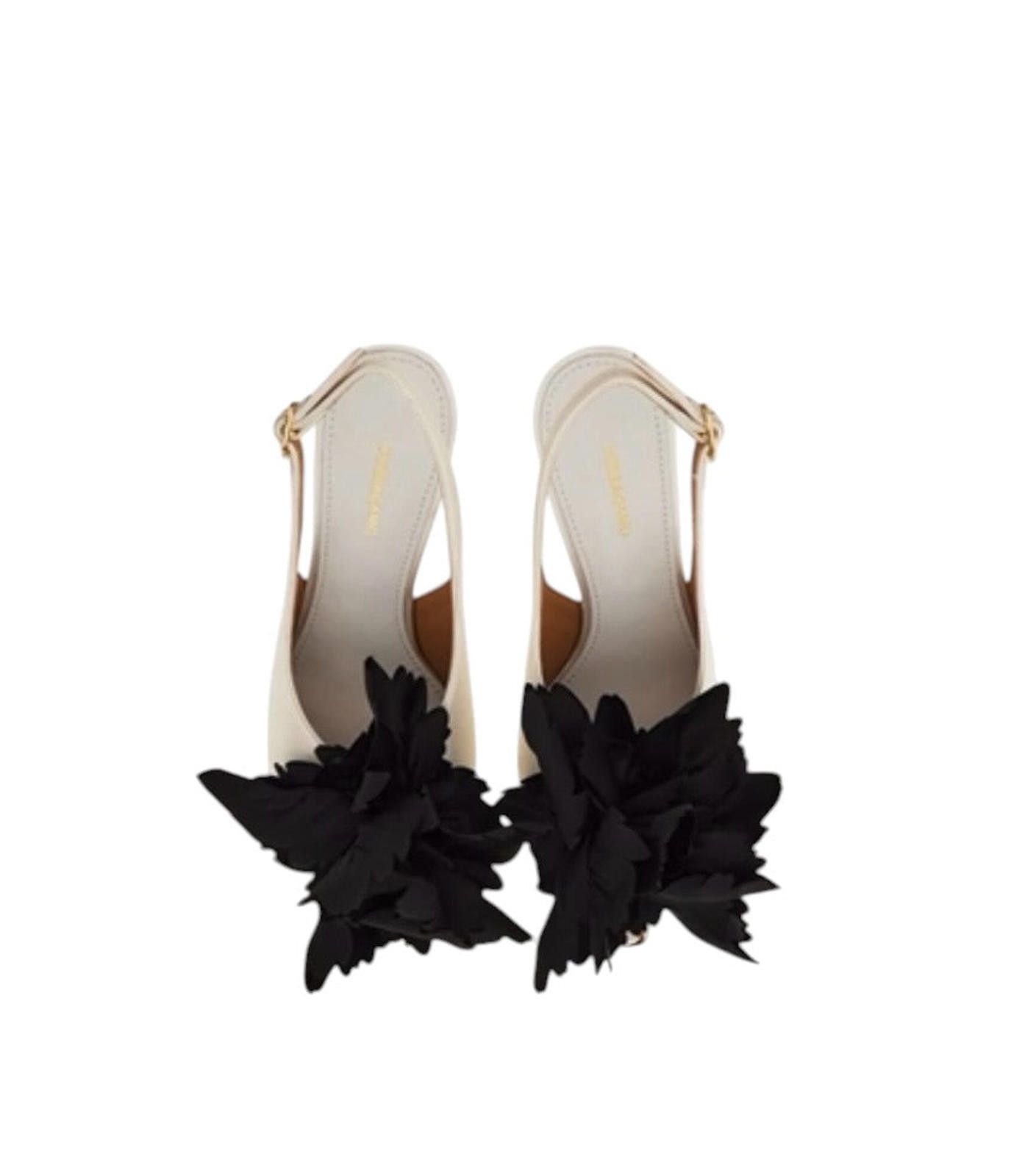 Salvatore Ferragamo Ferragamo Flower Embellished Slingback Size US 7.5 / IT 37.5 - 3 Thumbnail