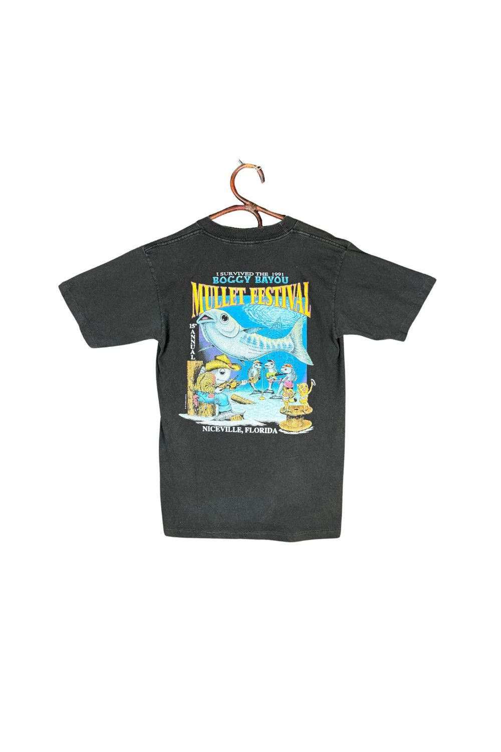Vintage Vintage 1991 Boggy Bayou Mullet Festival Graphic Oneita Size US L / EU 52-54 / 3 - 1 Thumbnail