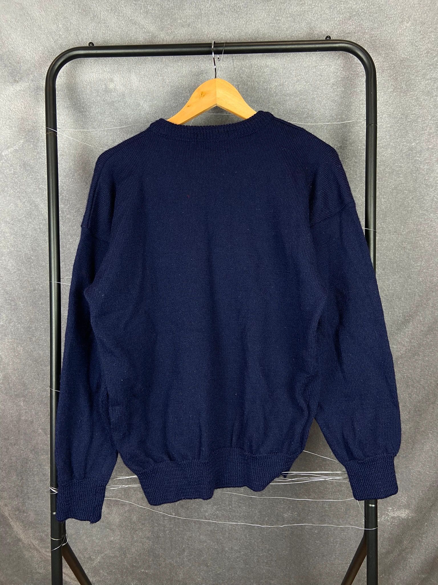 Vintage Sweater vintage navy pheasant print wool retro knit Size US L / EU 52-54 / 3 - 5 Thumbnail