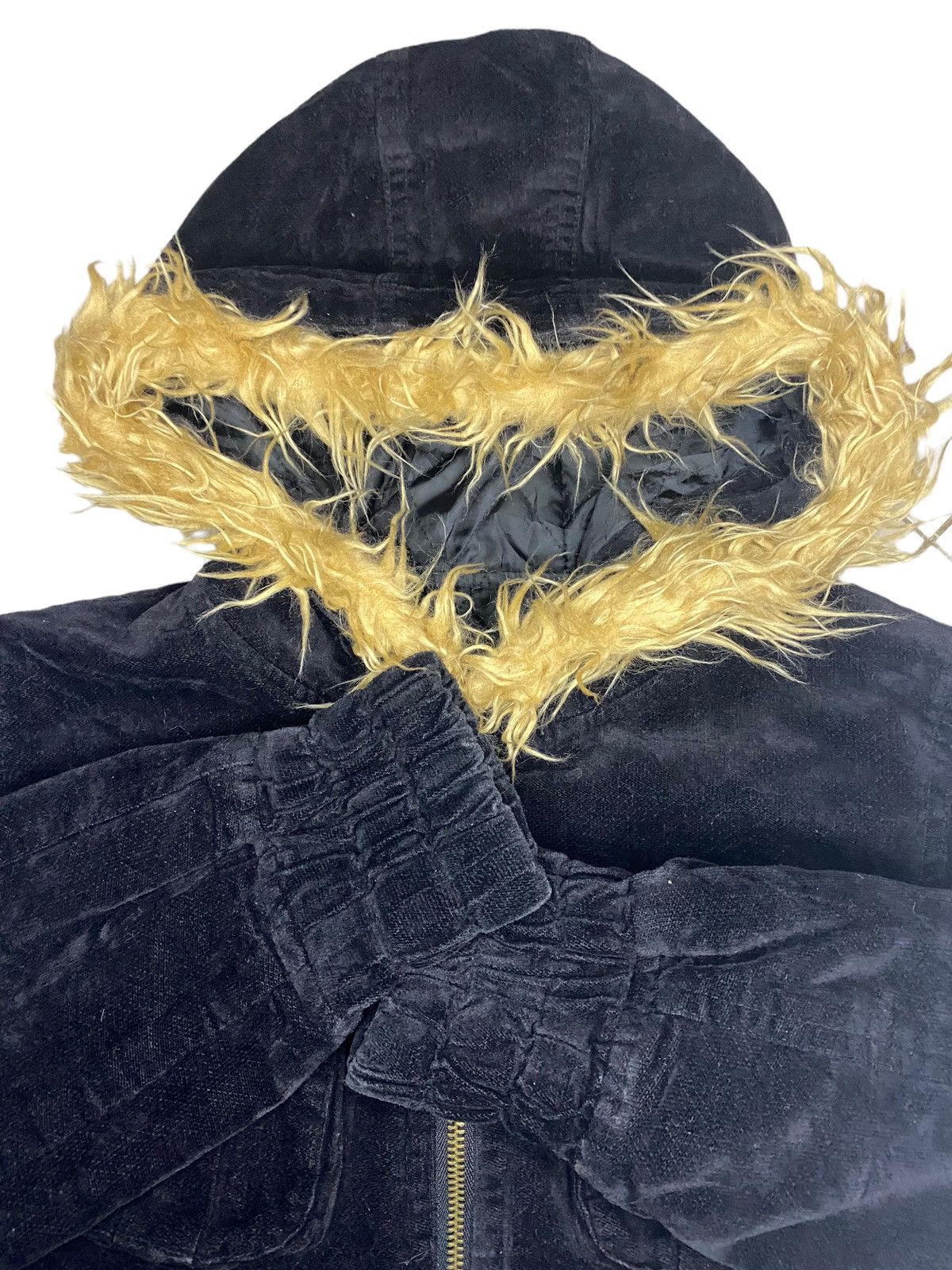 If Six Was Nine Japanese Brand Estacot Velvet Fur Hooded Jacket Size US S / EU 44-46 / 1 - 4 Thumbnail