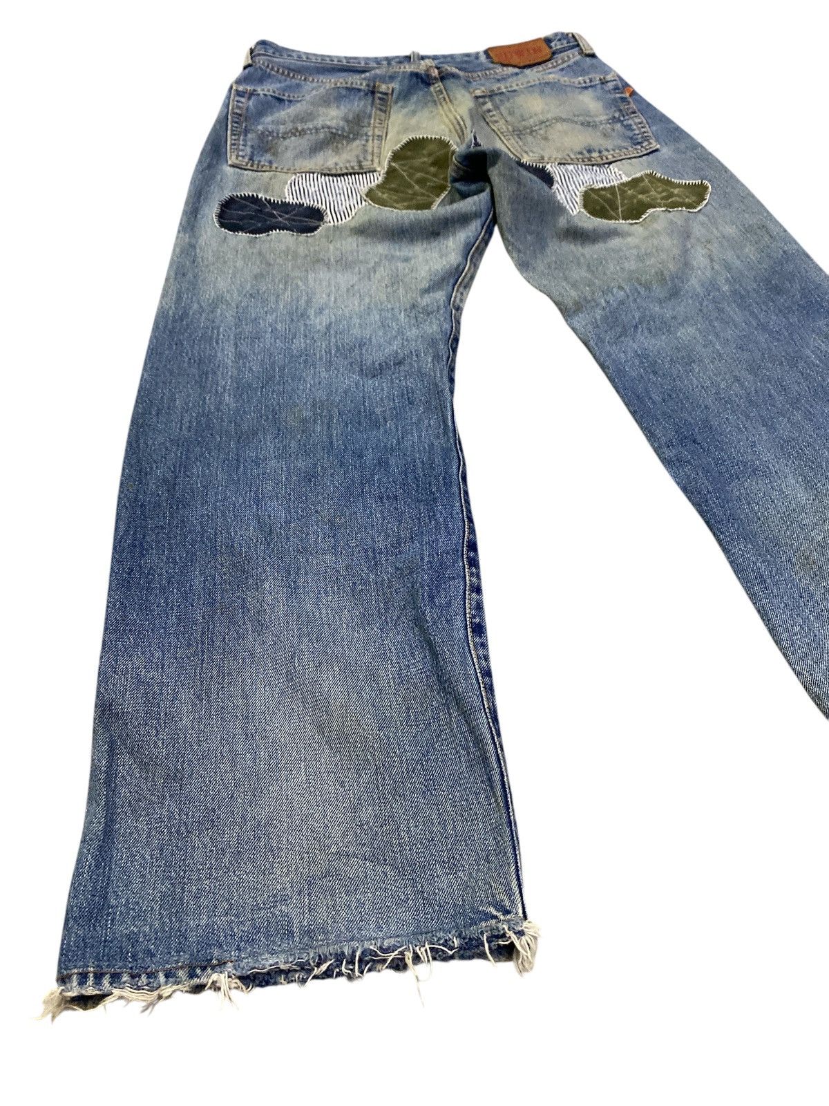 Edwin × Vintage Vintage Edwin 505x Patchwork Denim Selvedge Size US 32 / EU 48 - 19 Thumbnail