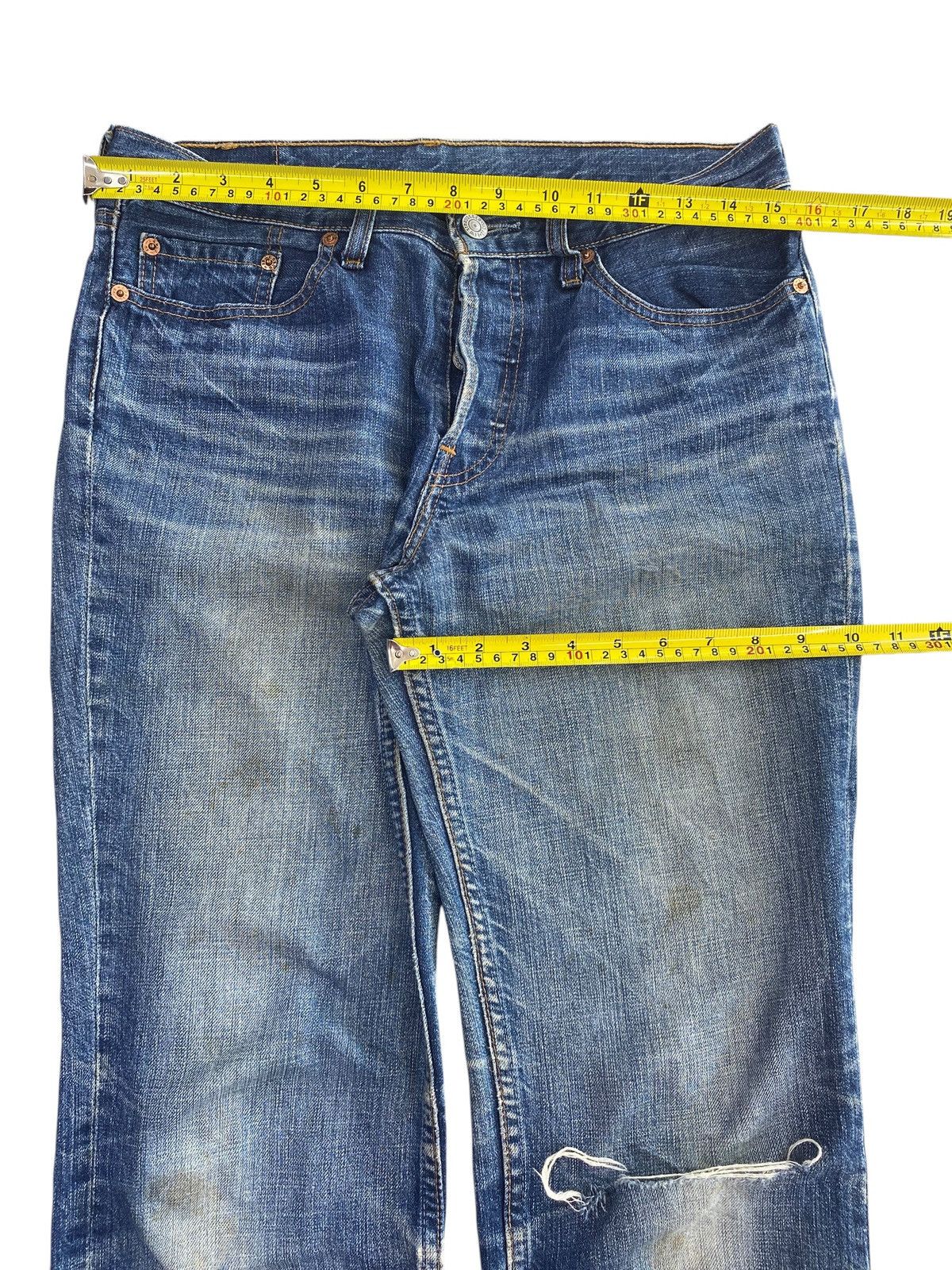Levi's Vintage Levi’s 501 Faded Blue Wash Style Straight Cut Jeans Size US 30 / EU 46 - 5 Thumbnail
