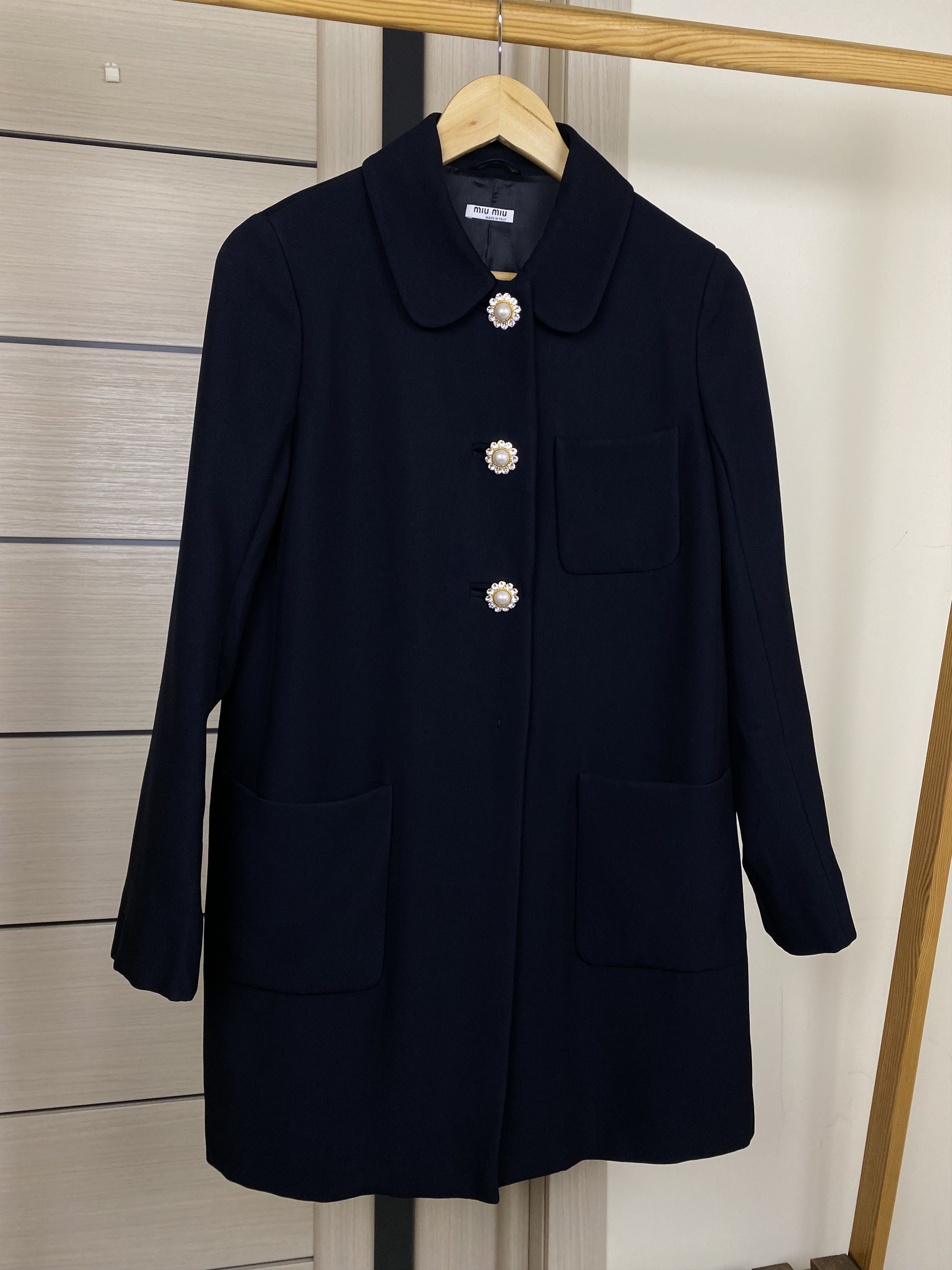 Miu Miu Miu Miu Coat With buttons decorated with crystals and pearl Size M / US 6-8 / IT 42-44 - 2 Thumbnail