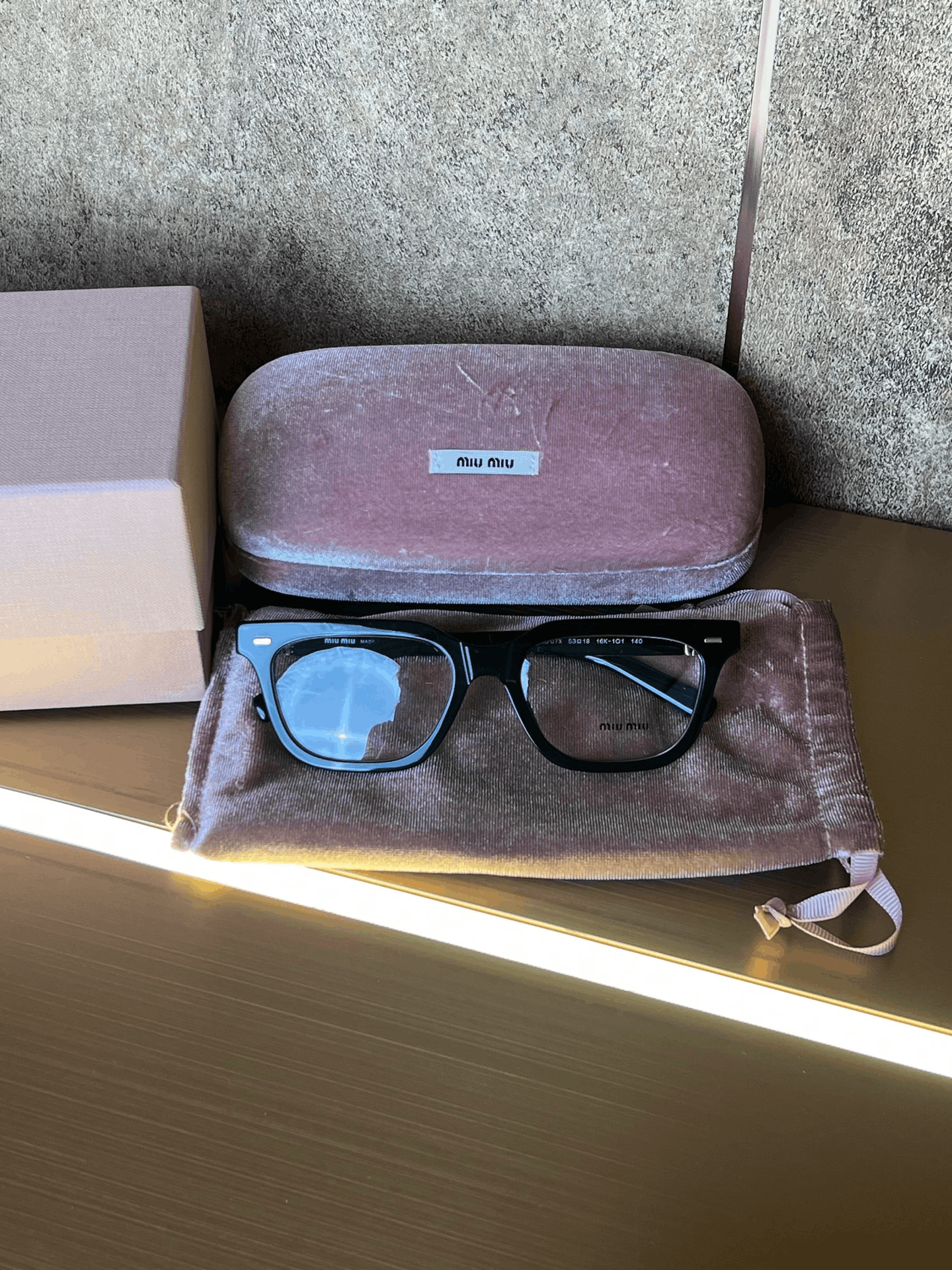 Miu Miu Miumiu Gold Accent Eyeglasses Size ONE SIZE - 1 Thumbnail