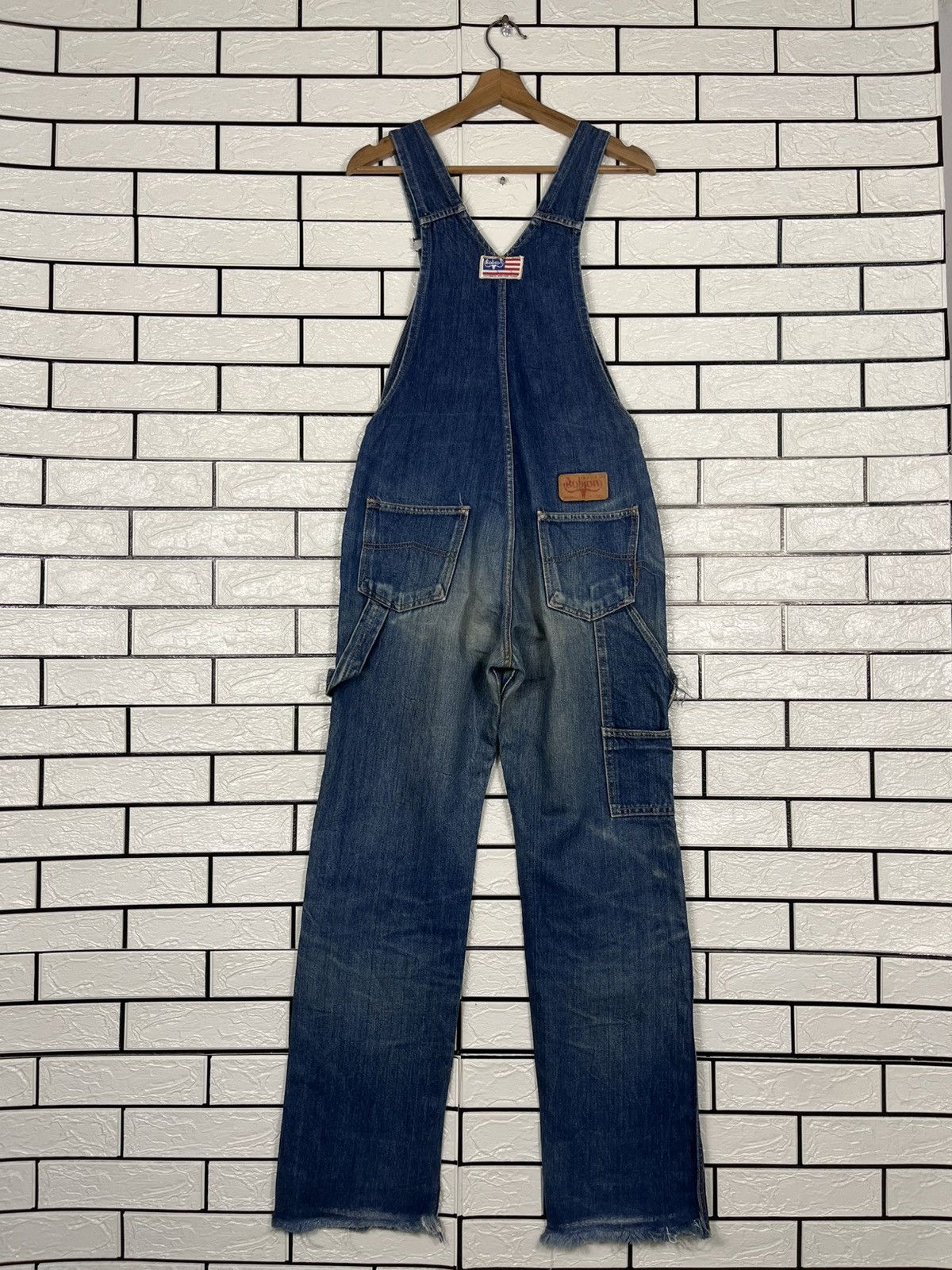 American Apparel Vintage Bobson Western Denim Overall Size US 30 / EU 46 - 9 Thumbnail