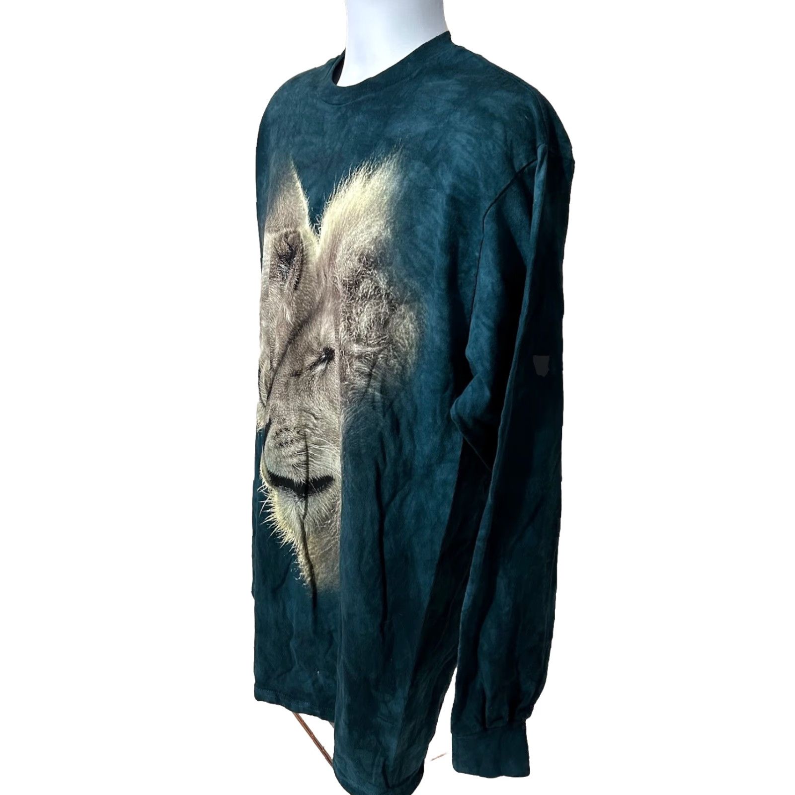 The Mountain The Mountain Lion Long Sleeve Shirt Men Large Green Tie Dye Lions Crew Neck Size US L / EU 52-54 / 3 - 7 Thumbnail