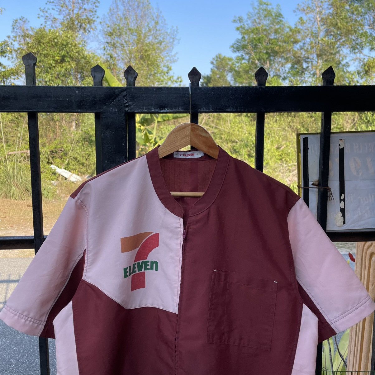 Japanese Brand 🔥Seven Eleven Big Logo Full Zipper Uniform Work Shirts Size US M / EU 48-50 / 2 - 4 Thumbnail