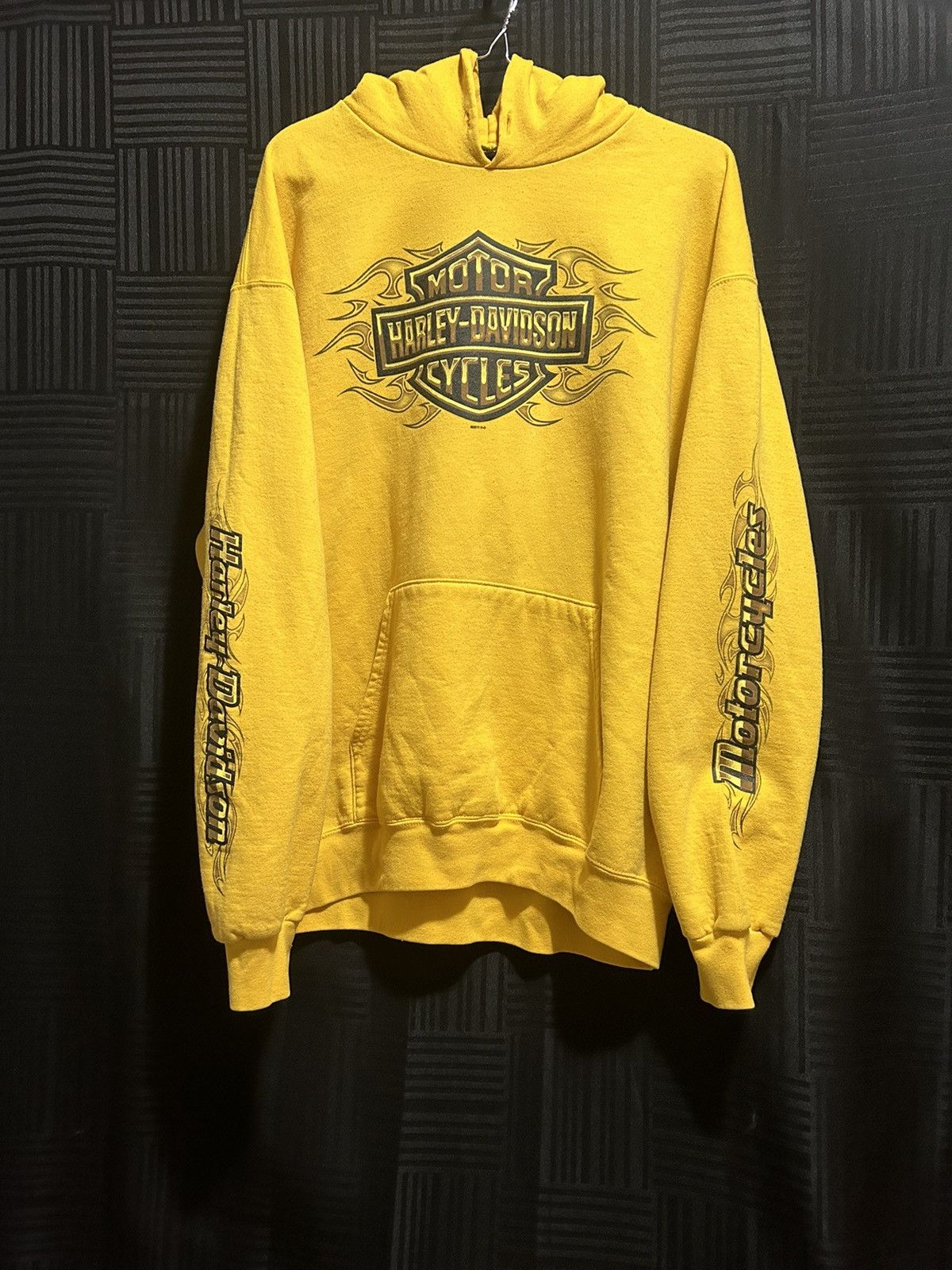Harley Davidson Vintage Y2K Harley Davidson Yellow Iowa Mens L Hoodie Size US L / EU 52-54 / 3 - 1 Thumbnail