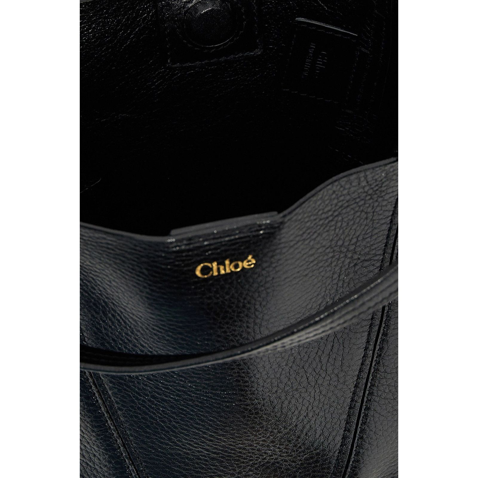 Chloe Chloe Small Spin Black Grained Leather Handbag New & Authent Size ONE SIZE - 4 Thumbnail
