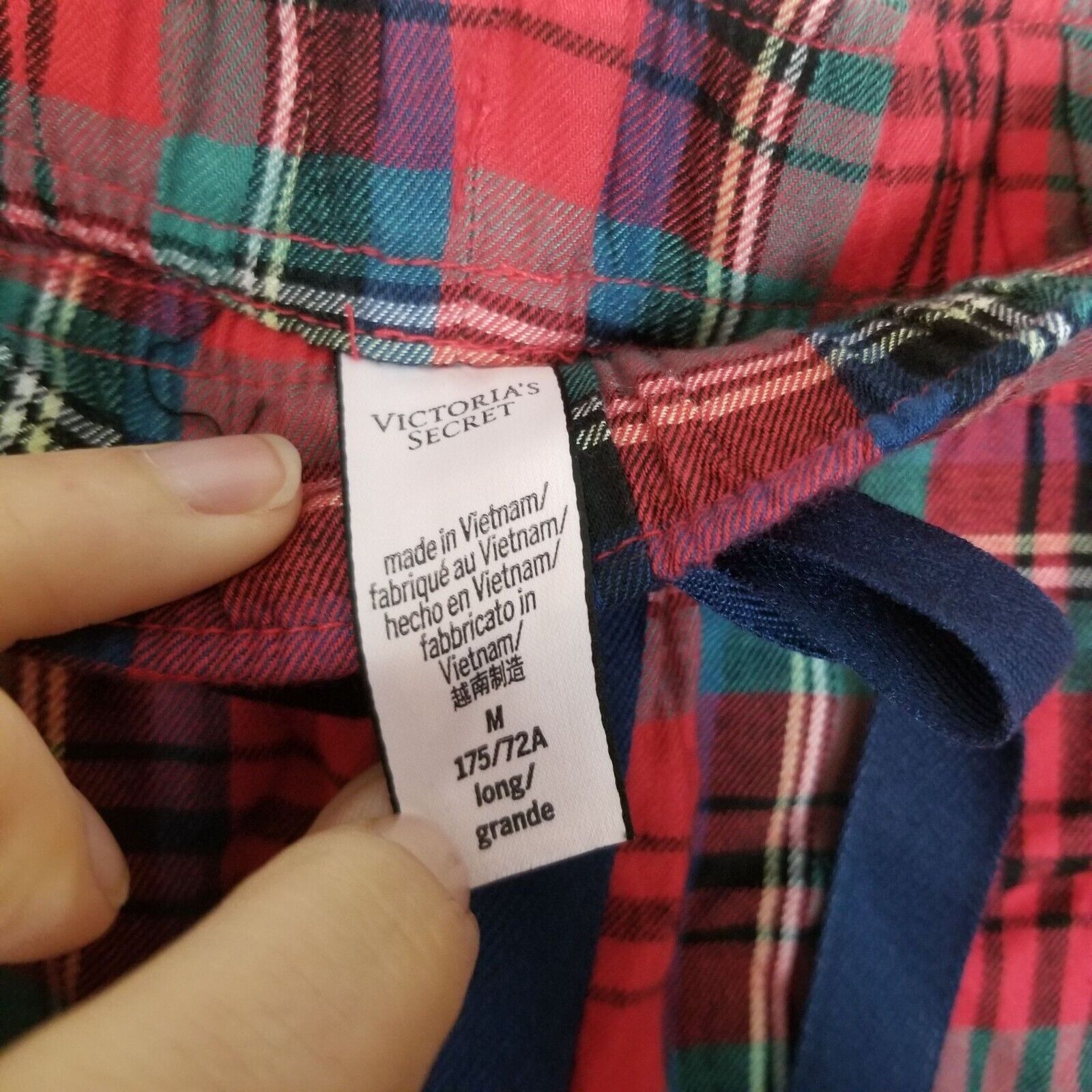 Victoria's Secret Victorias Secret Womens 2-Pc Pajama Set Sz M Plaid Sleepwear Size M / US 6-8 / IT 42-44 - 15 Thumbnail