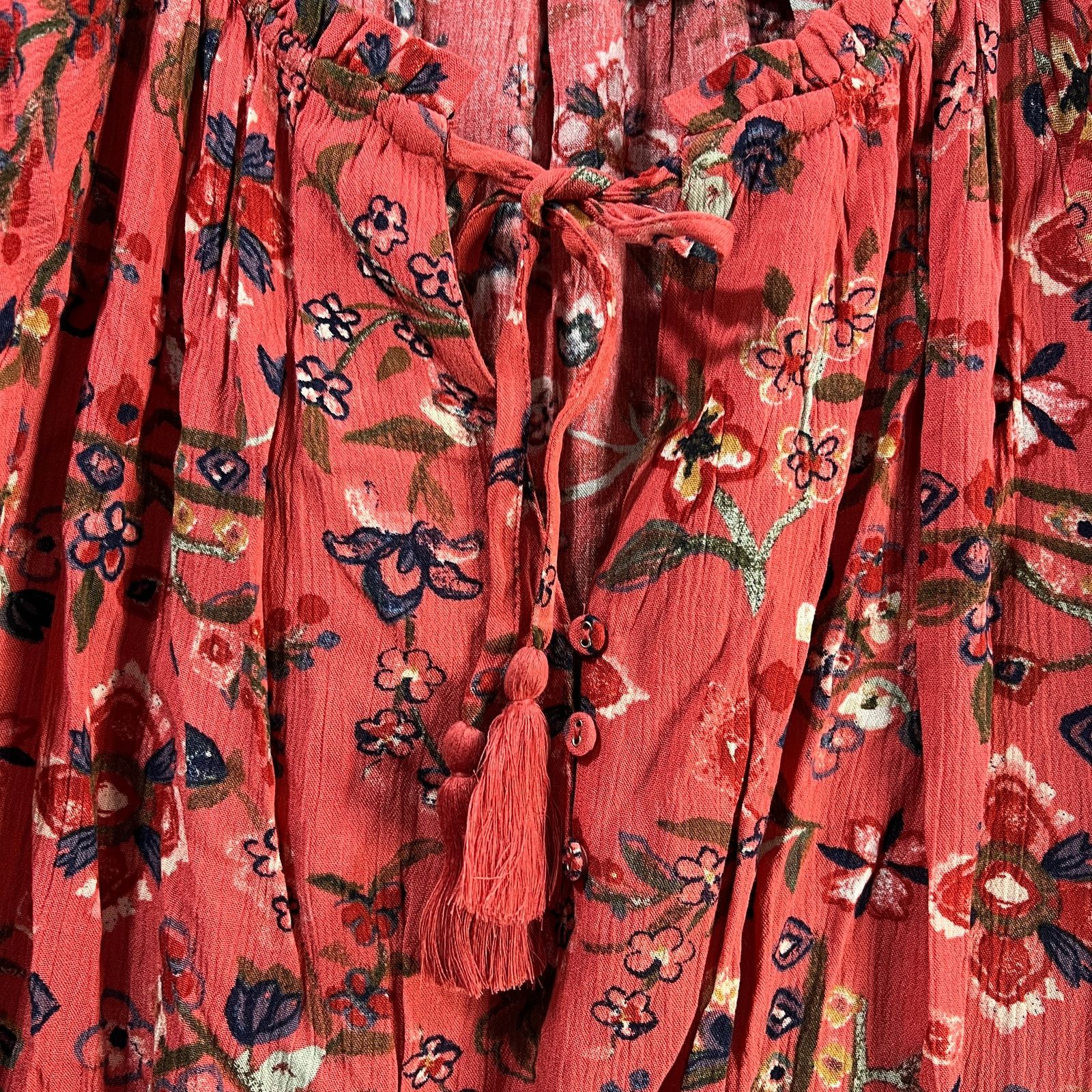 Other Canyon Retreat Regular Flutter Sleeve Dress Size L / US 10 / IT 46 - 6 Thumbnail