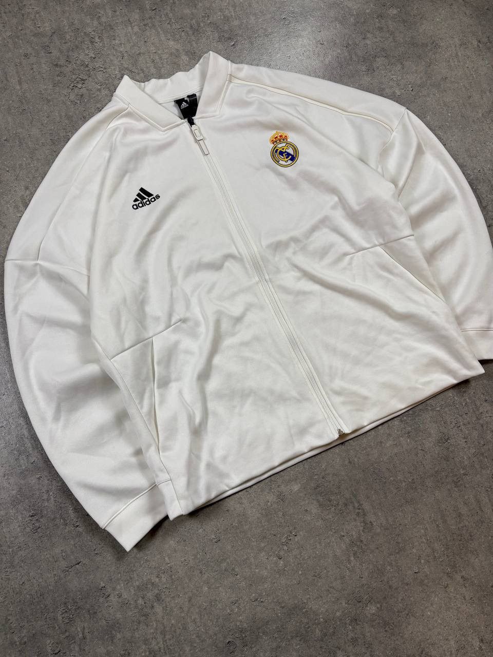 Adidas Vintage Adidas Real Madrid Football Zip 2 Up Hoodie Y2K Rare Size US XL / EU 56 / 4 - 1 Thumbnail