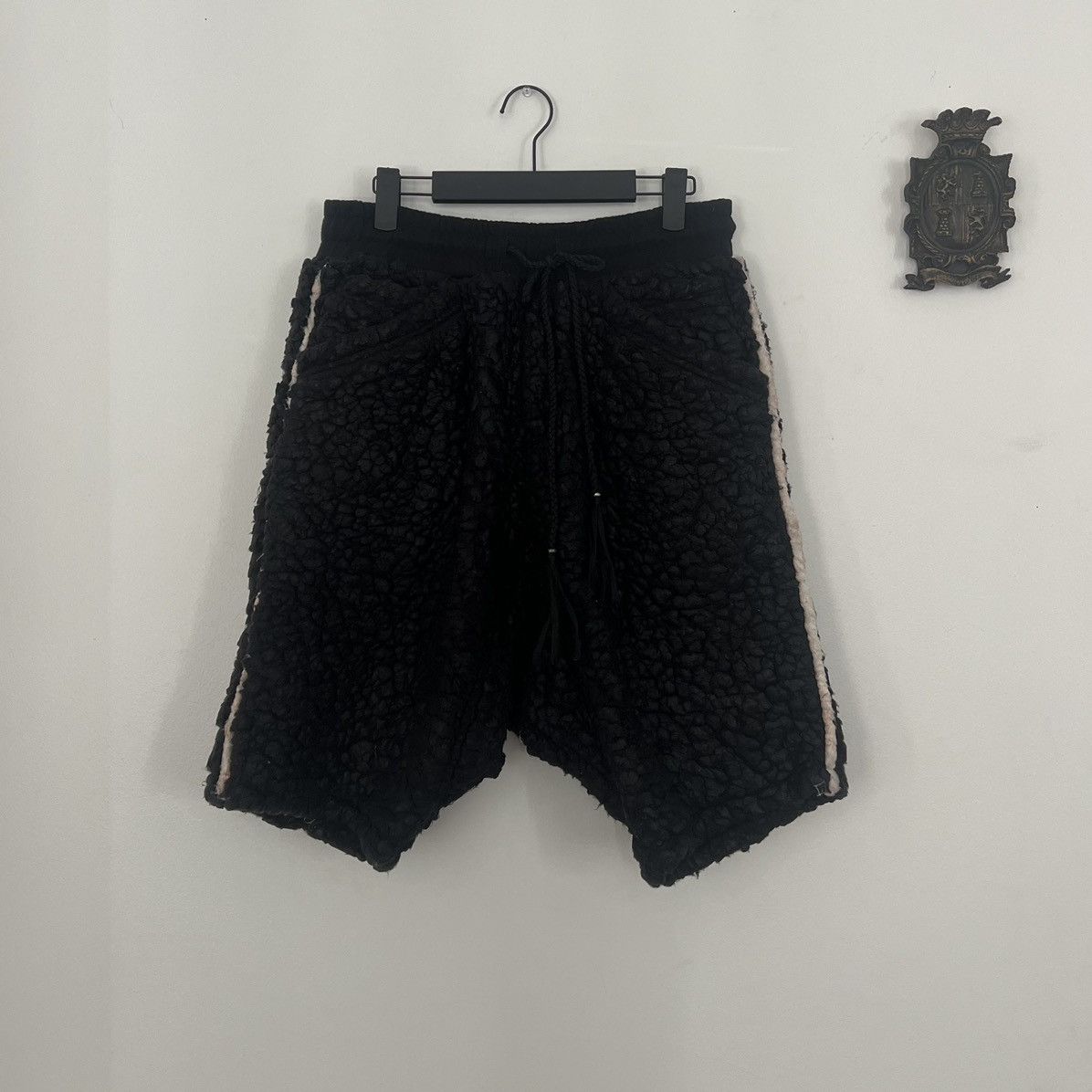 image of Kmrii Boa Coated Boxing Shorts in Black, Men's (Size 32)