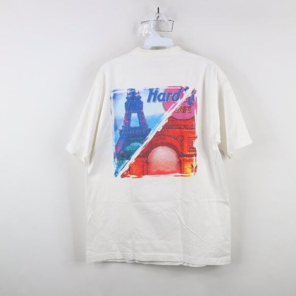 Hard Rock Cafe × Vintage Vintage 90s Hard Rock Cafe Paris Eiffel Tower T-Shirt Size US L / EU 52-54 / 3 - 10 Thumbnail