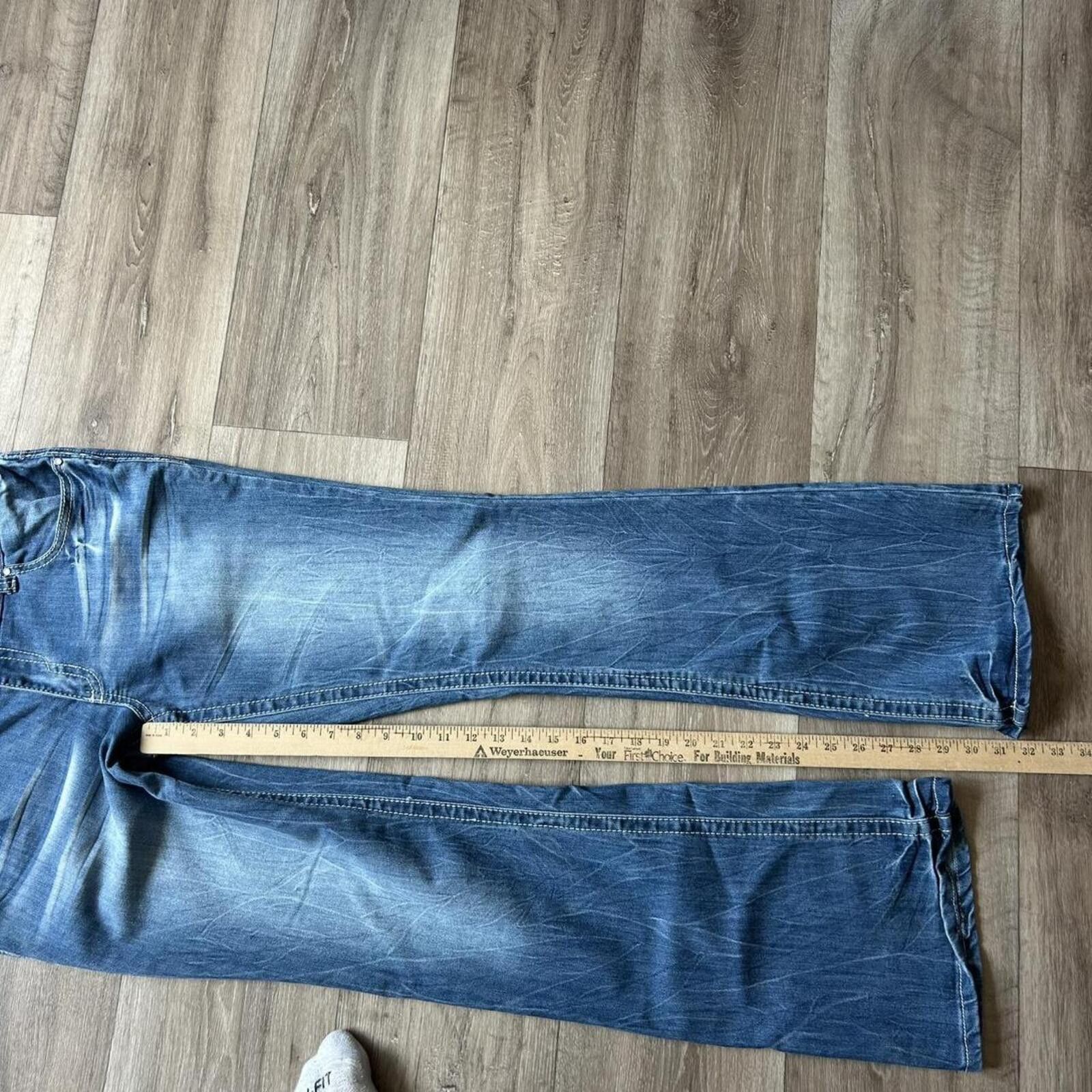 Other Sick Vintage y2k Flare Bootcut Denim Jeans size 11 Size 34" / US 12 / IT 48 - 5 Thumbnail