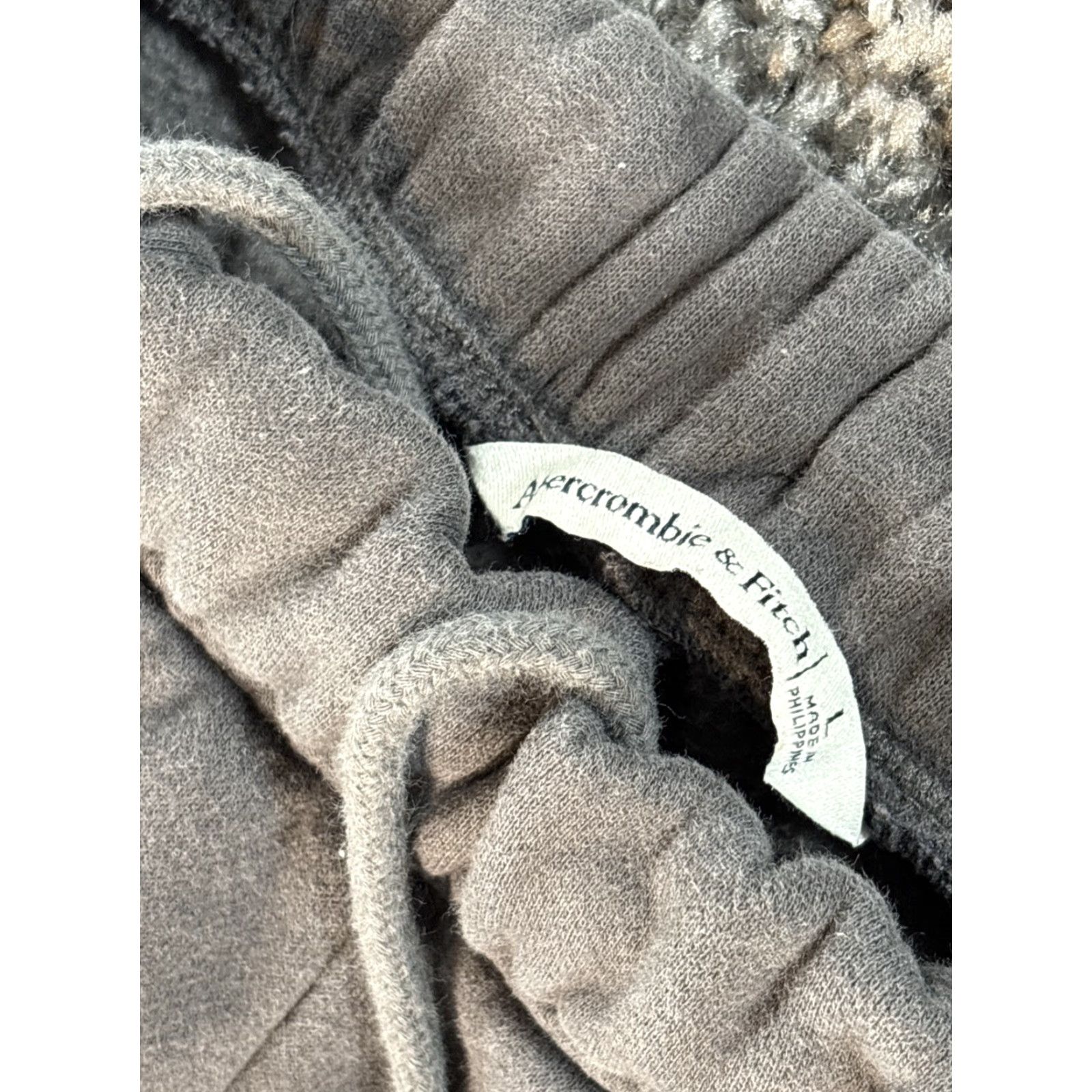 Abercrombie & Fitch Abercrombie & Fitch Jogger Pants Men L Gray Fleece Cargo Wide Activewear Mens Size US 33 - 5 Thumbnail