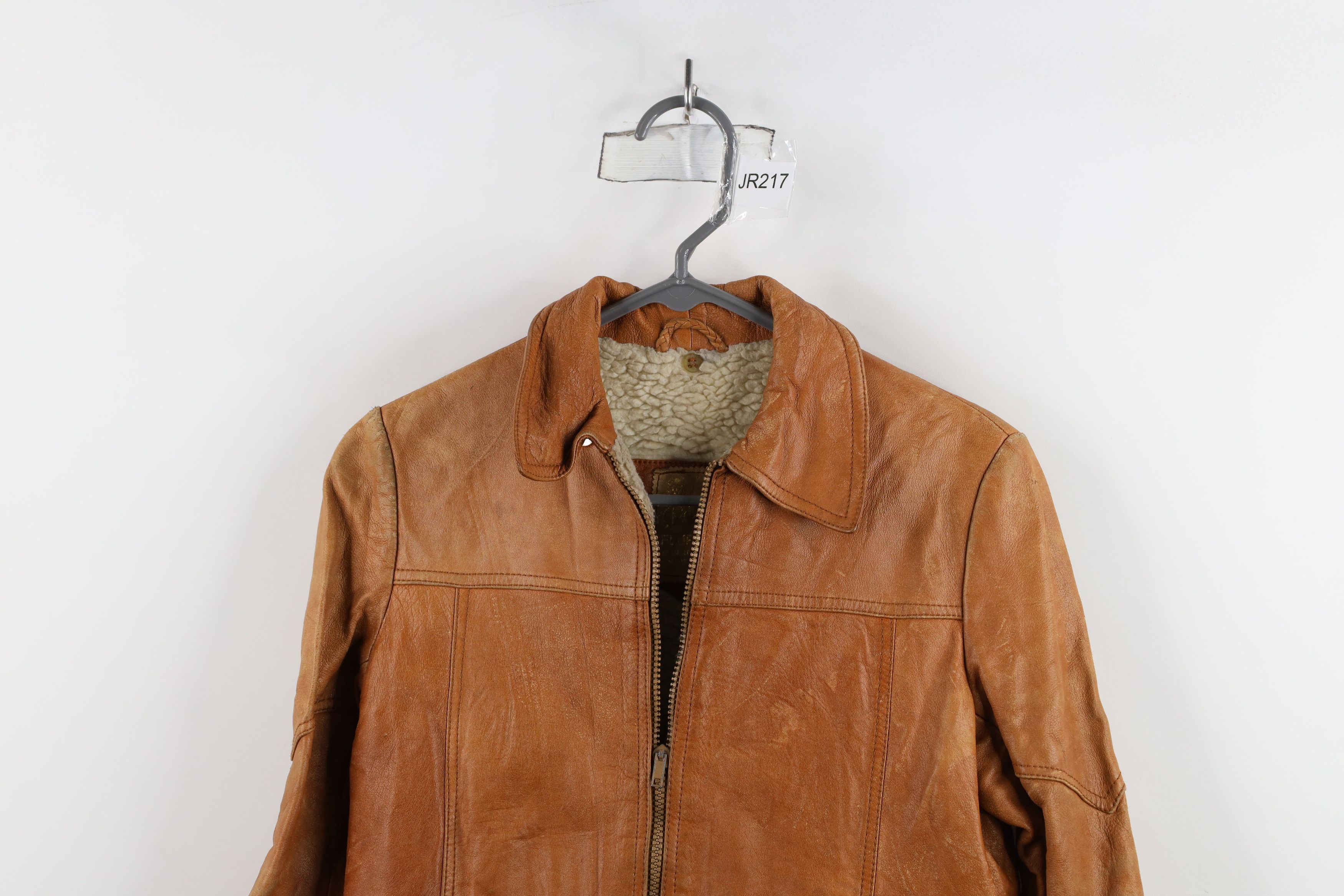 Vintage Vintage 70s Streetwear Deep Pile Fleece Lined Leather Jacket Size XXS / US 00 / IT 34 - 2 Thumbnail