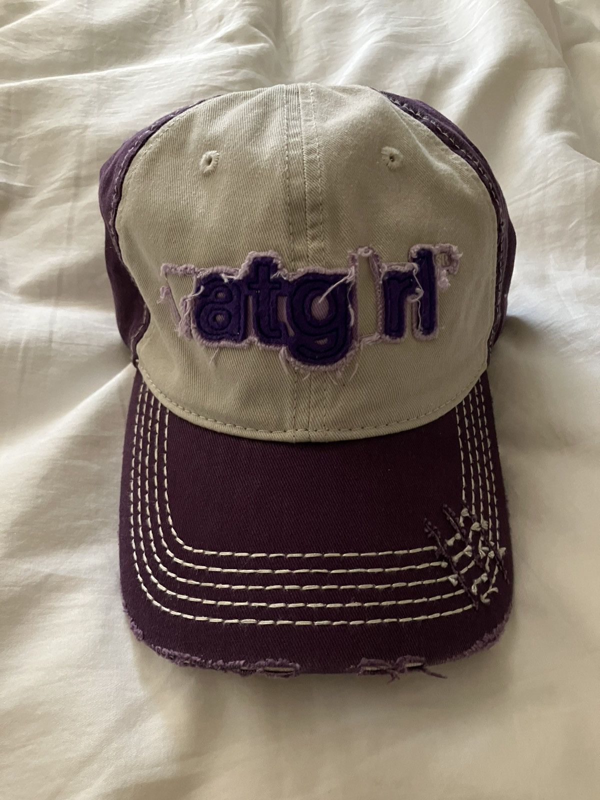 帽子 Stray Rats Distressed Ratgirl Hat purple Distressed Ratgirl Hat – STRAY RATS