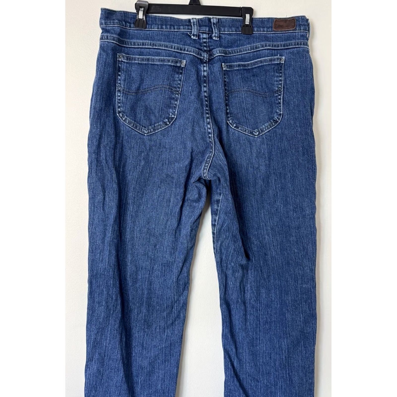 Lee Lee Relaxed Straight Leg At The Waist Women’s 16 Medium Jeans Dark Wash Pants Size 38" / US 16 / IT 52 - 5 Thumbnail