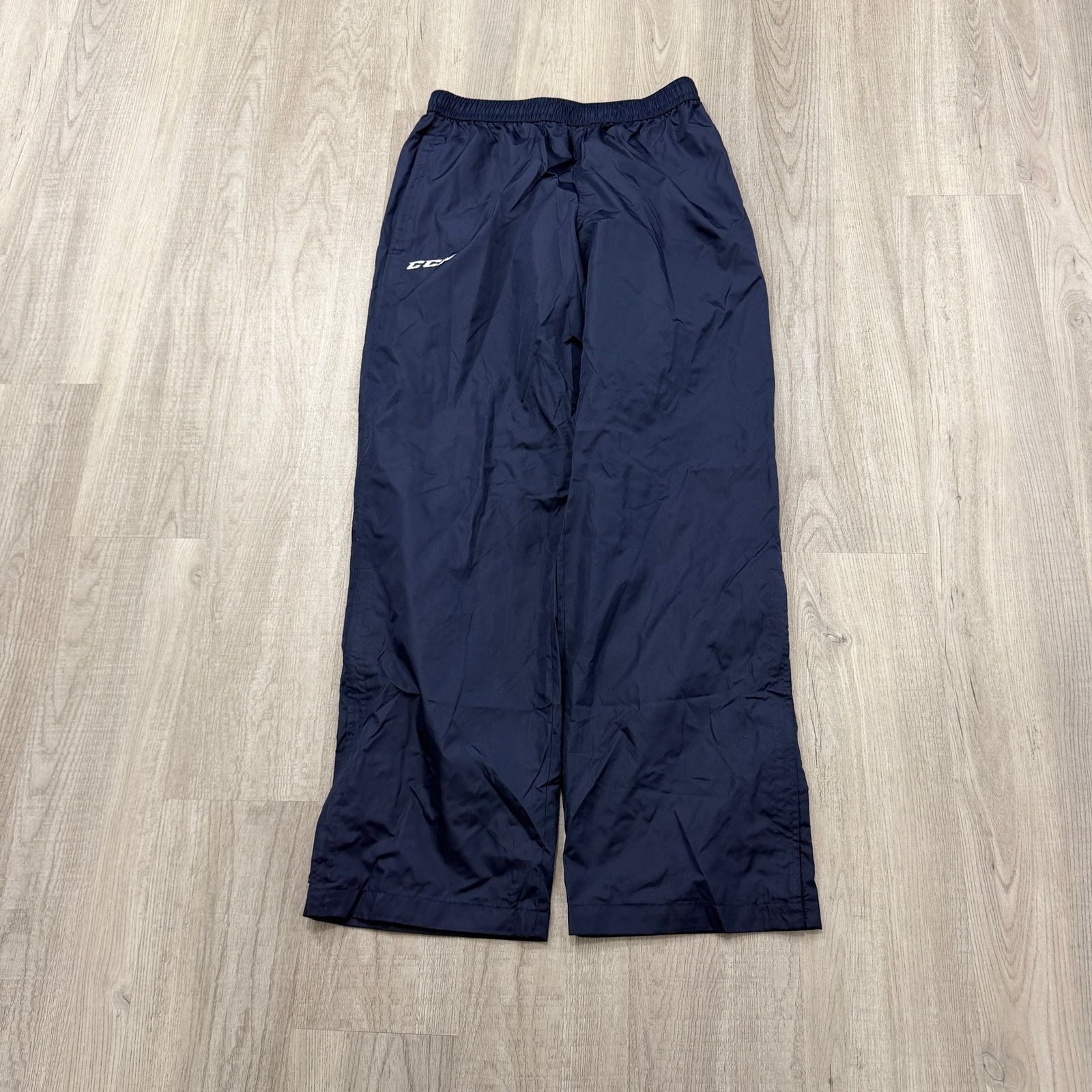 Vintage CCM Windbreaker Track Pants Men's Small Blue Swoosh