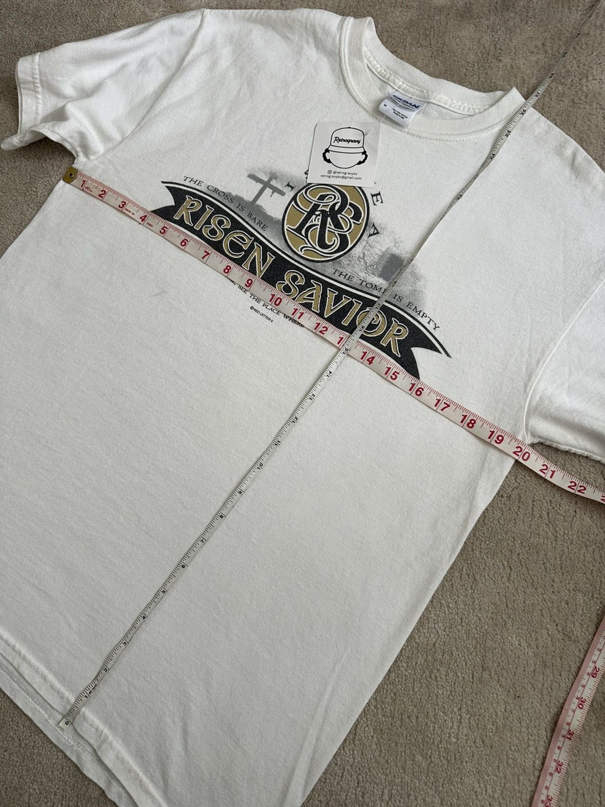 Gildan × Vintage Vintage Jesus Tee Risen Savior Graphic Salvation Christ M Size US M / EU 48-50 / 2 - 7 Thumbnail