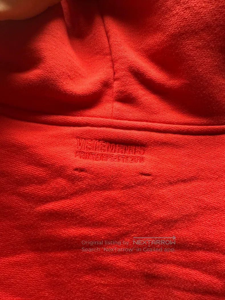 Vetements Vetements Red Two-Piece Hooded Sweatshirt Size US XS / EU 42 / 0 - 7 Thumbnail
