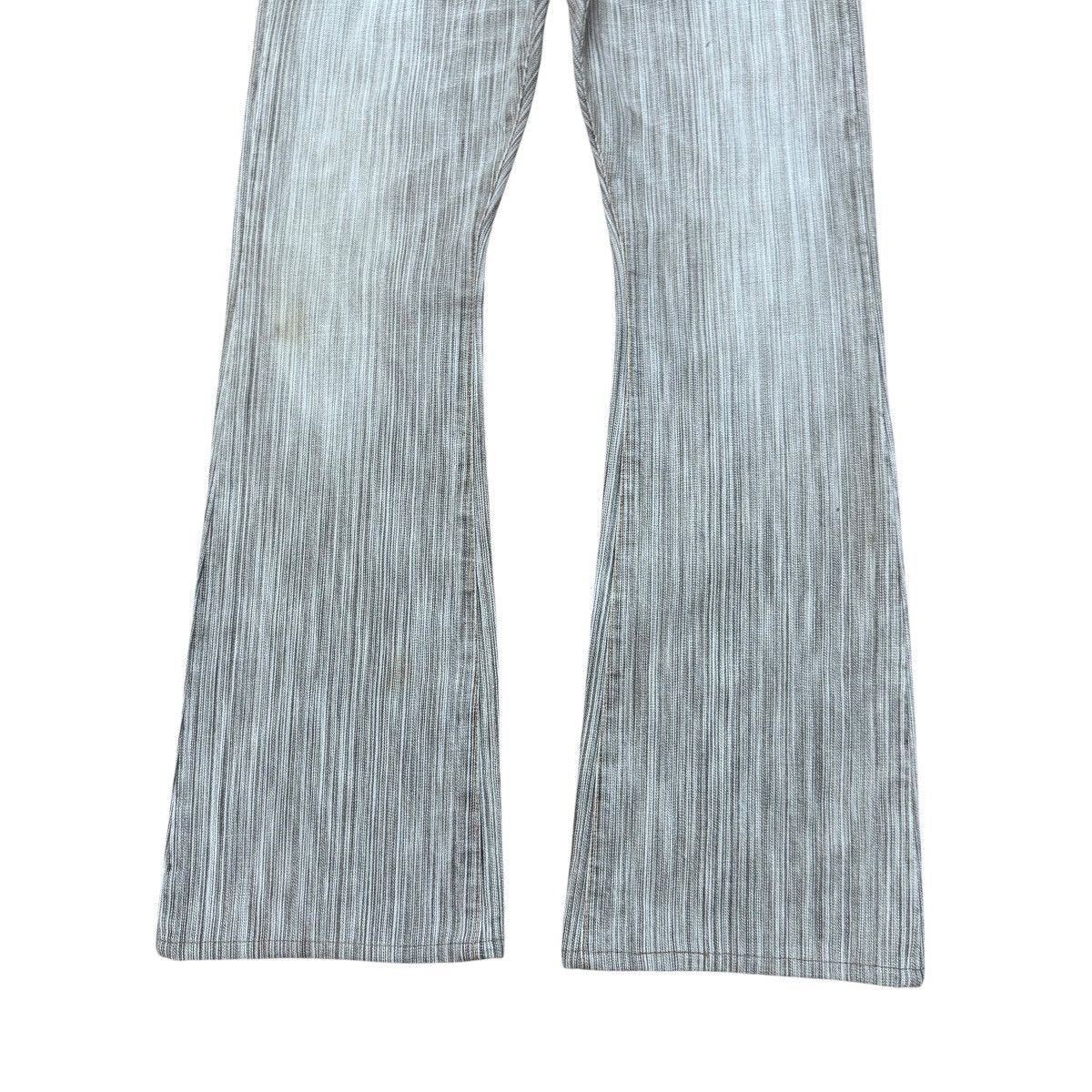 Japanese Brand Acoustic Japan Striped Denim Flare Jeans Size US 30 / EU 46 - 6 Thumbnail