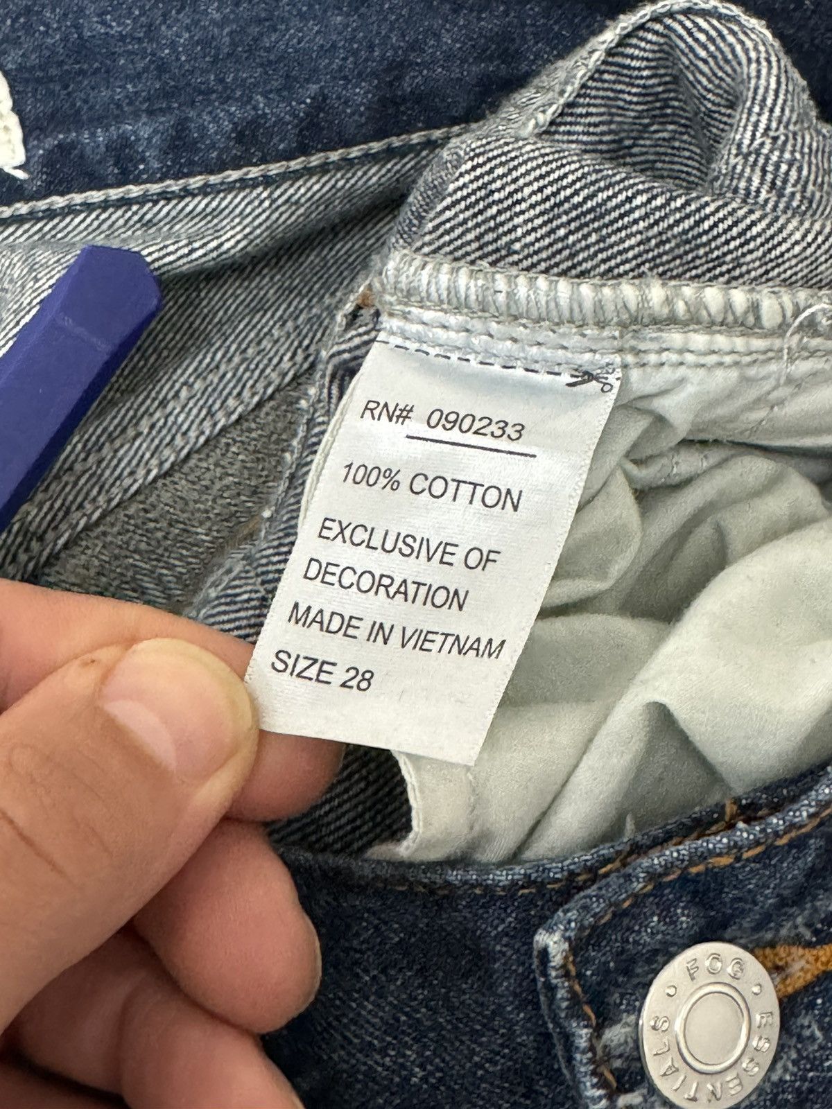 Fear of God 💥 FOG Fear of God Essentials Denim Distressed Jeans SZ 28 Size US 28 / EU 44 - 12 Thumbnail