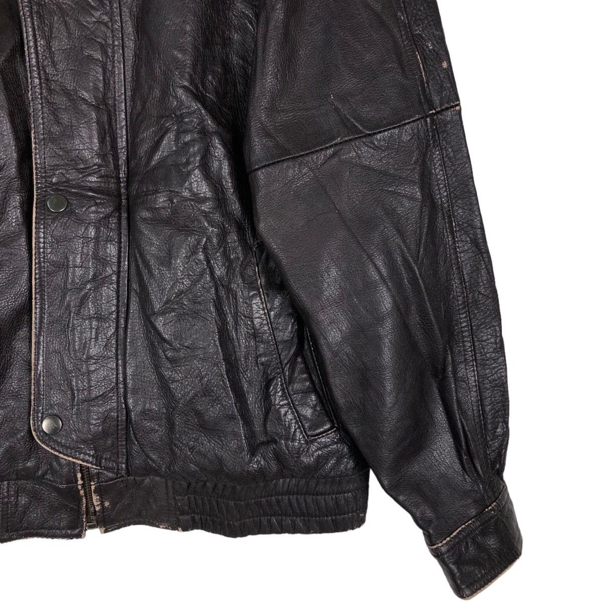 Japanese Brand 🔥Vintage Biker Leather Jacket Military Design Issey Miyake Size US M / EU 48-50 / 2 - 5 Thumbnail