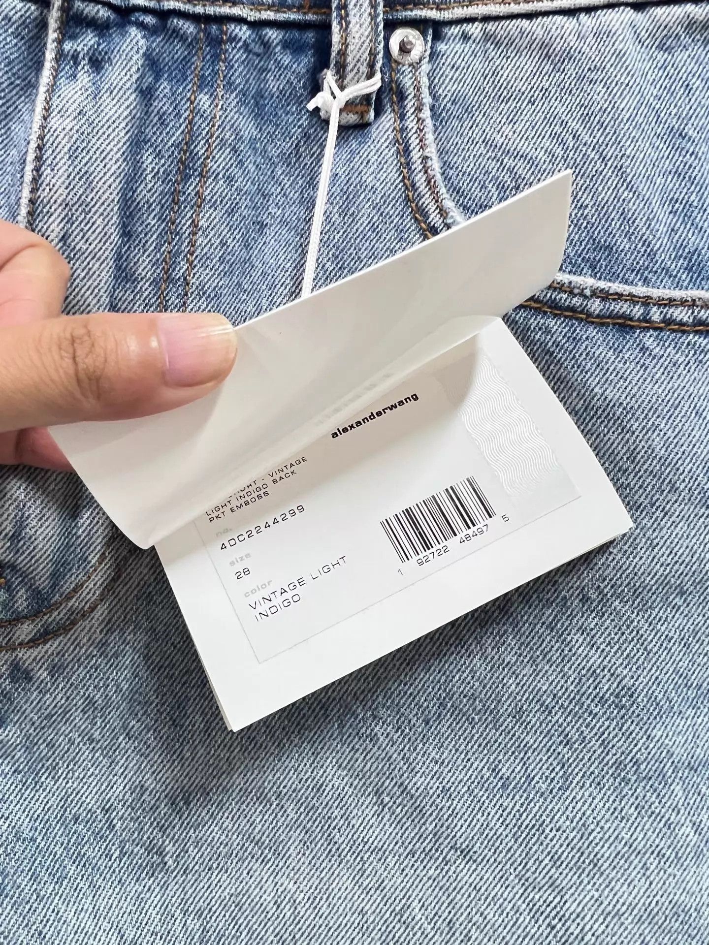 Alexander Wang Alexander Wang Blue Washed Pocket Logo Short 28 Size 28" / US 6 / IT 42 - 3 Thumbnail