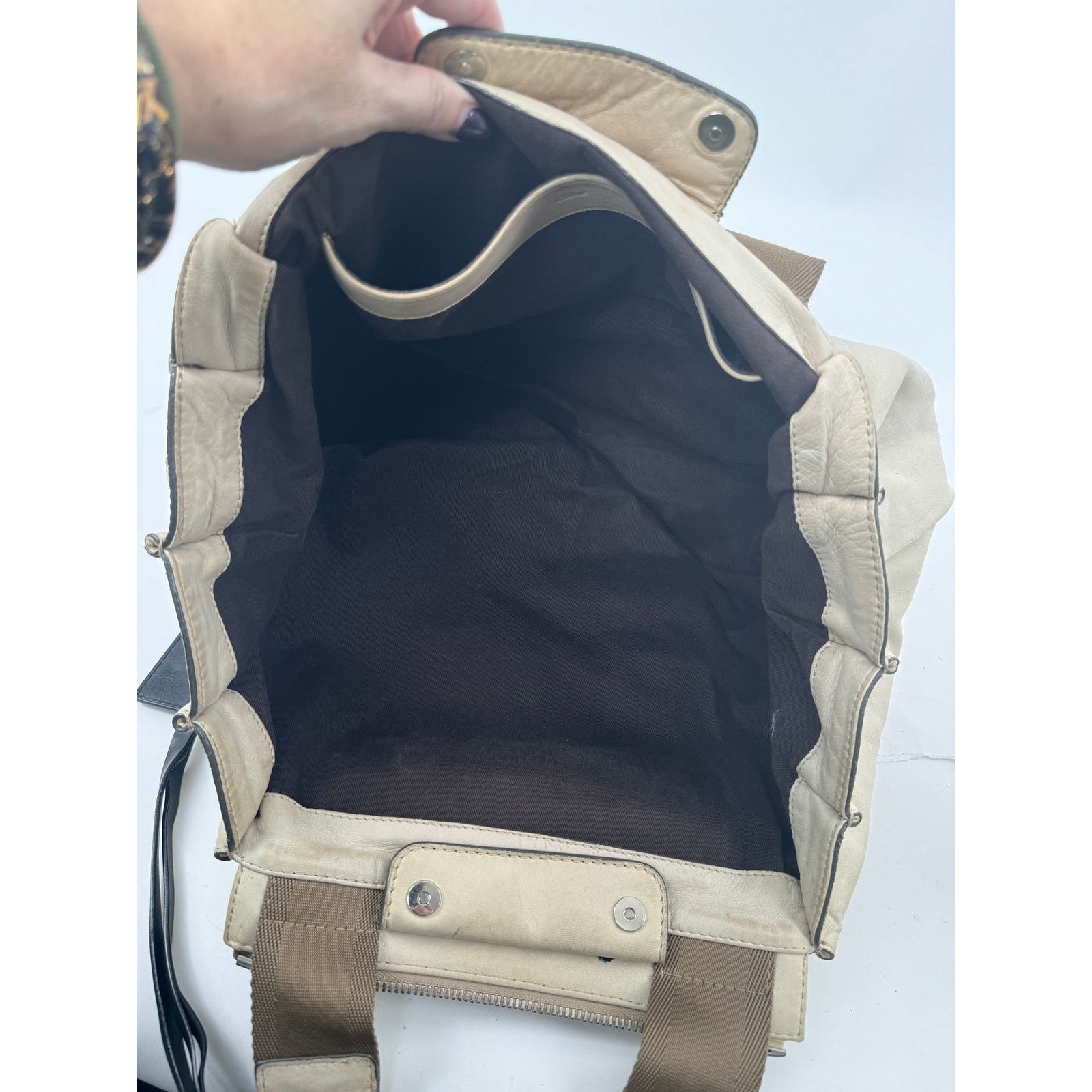 Chloe Chloe Cream Suede Leather Hobo Bag Size ONE SIZE - 3 Thumbnail