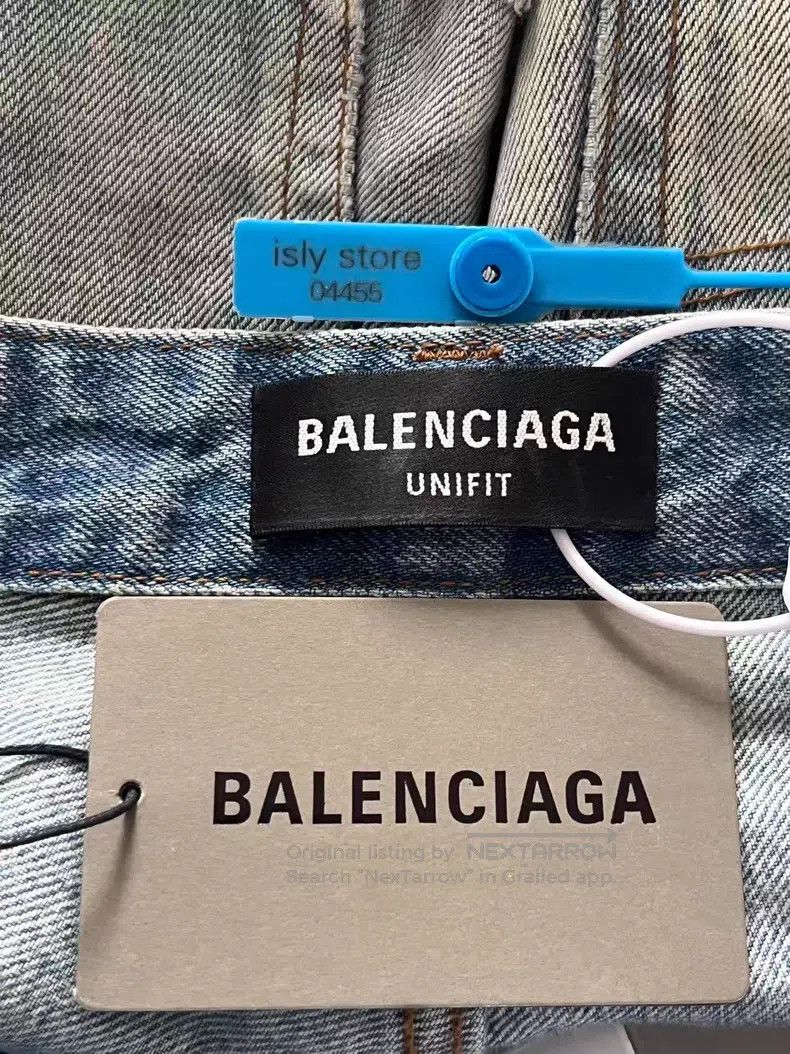 Balenciaga Balenciaga size S Light Blue Knee Destroyed Denim Jeans Size US 27 - 5 Thumbnail