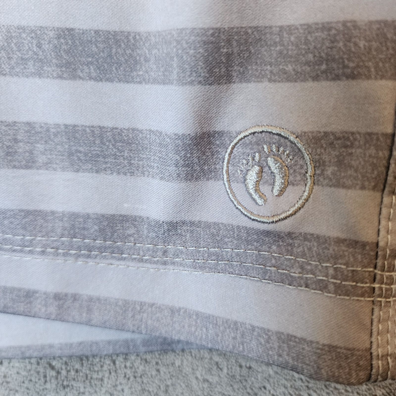 Hang Ten Hang Ten Men's Gray Striped Board Shorts 32 Size US 32 / EU 48 - 5 Thumbnail