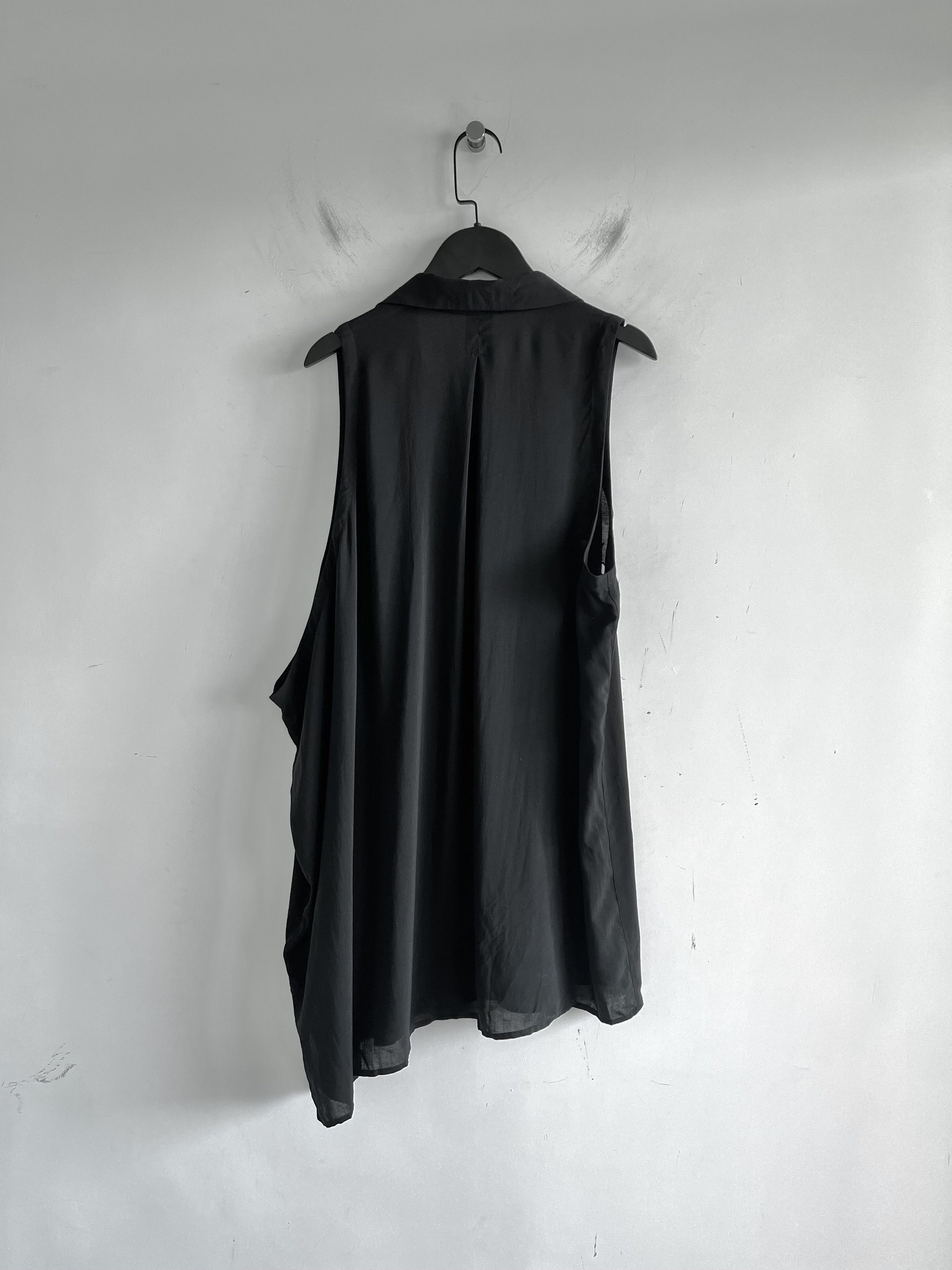 Yohji Yamamoto Yohji Yamamoto Y's - Asymmetrical Pullover Sleeveless Blouse Size S / US 4 / IT 40 - 4 Thumbnail