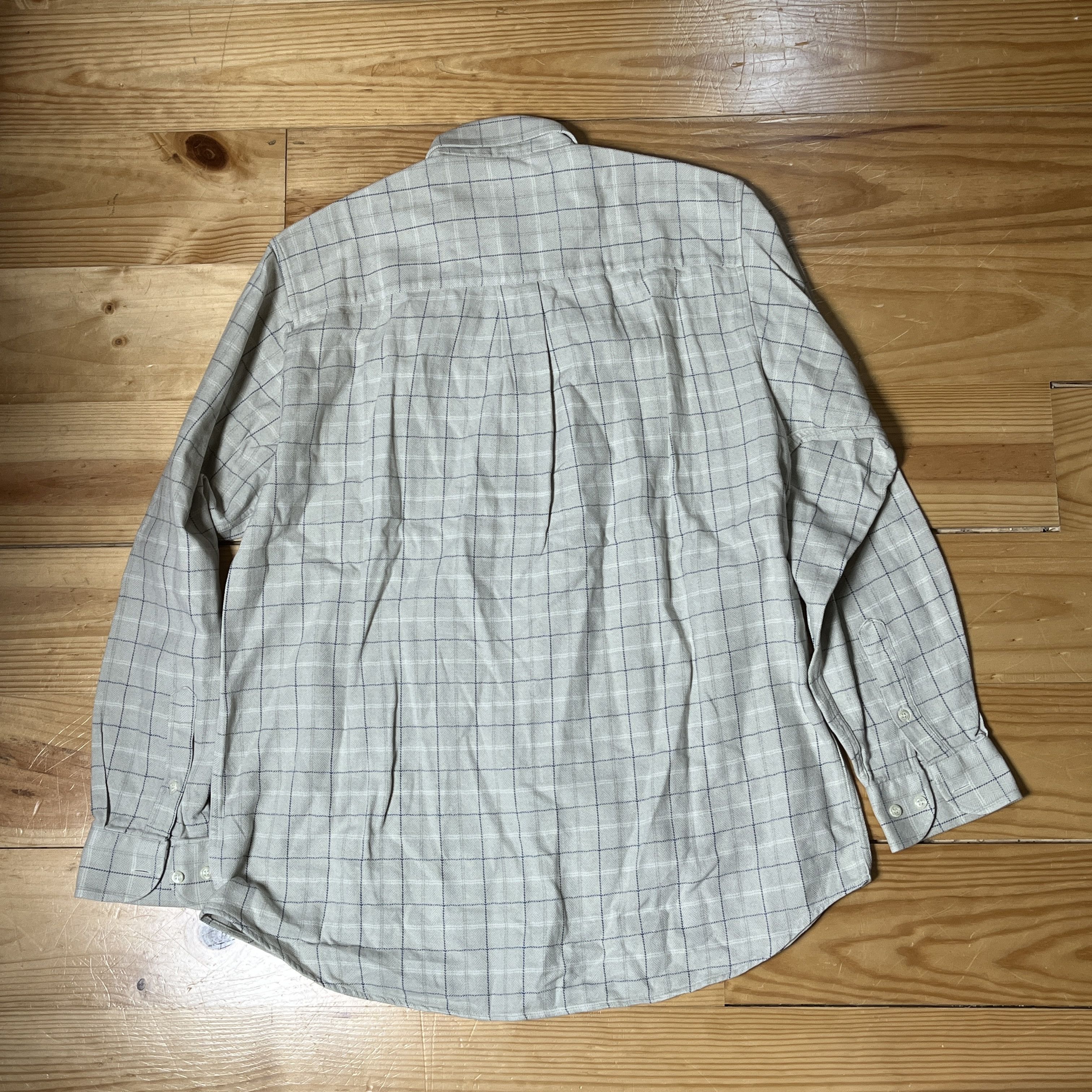 Burberry London Beige Blue Grid Cotton Size 38 (S-M) Size US M / EU 48-50 / 2 - 7 Thumbnail