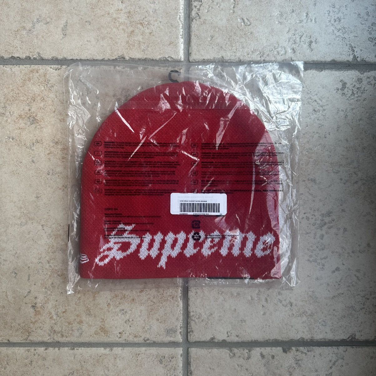New Era × Supreme Supreme New Era Ghostface Beanie Red Size ONE SIZE - 2 Thumbnail