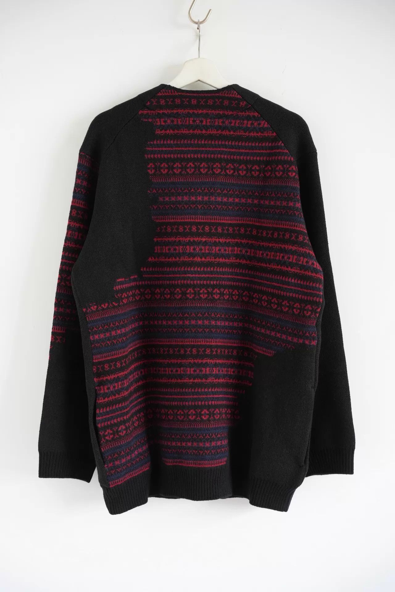 Yohji Yamamoto Yohji Yamamoto 24AW Black Red Stripe Wool Cardigan Size US L / EU 52-54 / 3 - 2 Thumbnail