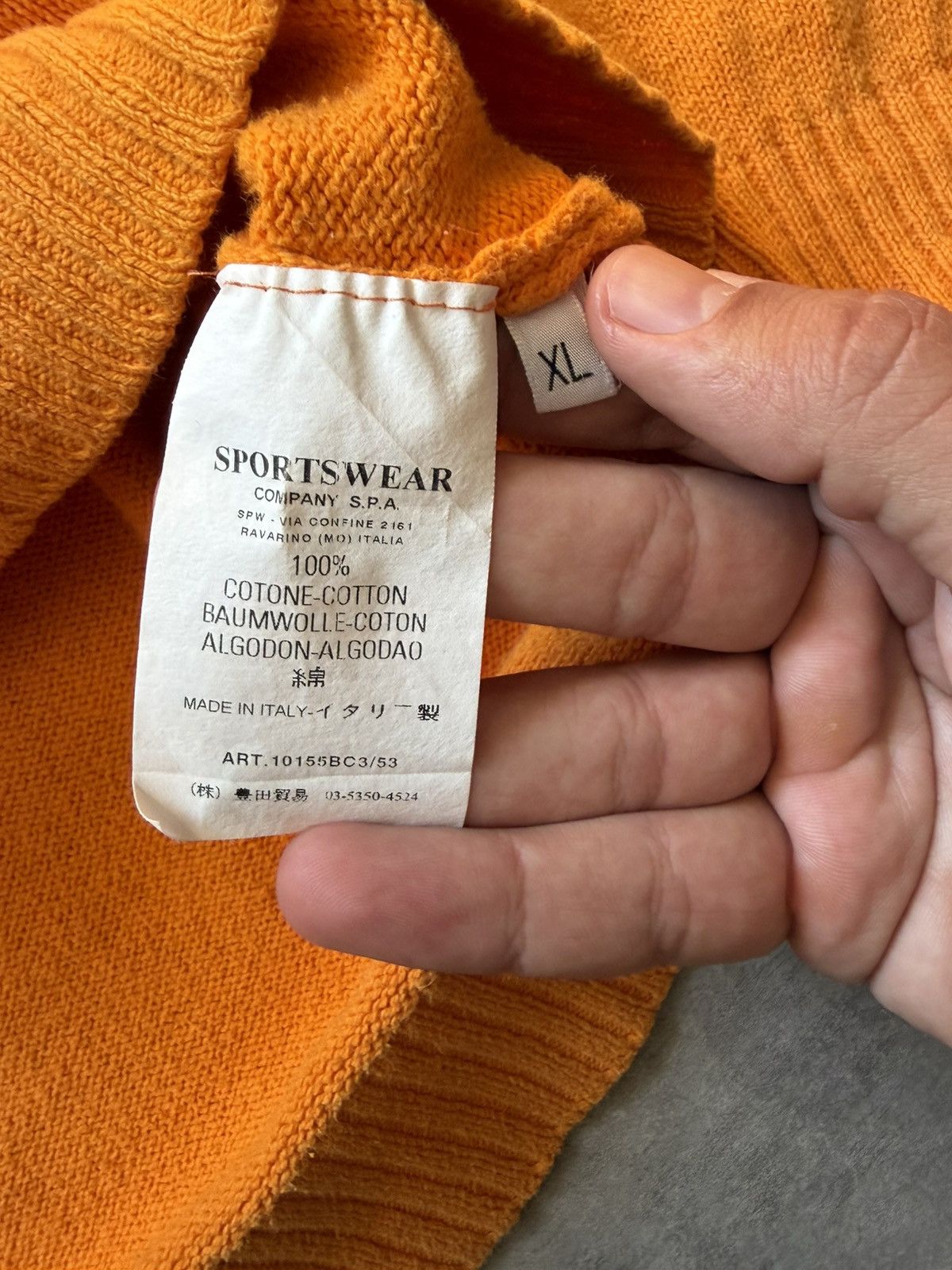Massimo Osti Stone Island High Neck Knit Orange Re-issued Size US L / EU 52-54 / 3 - 7 Thumbnail