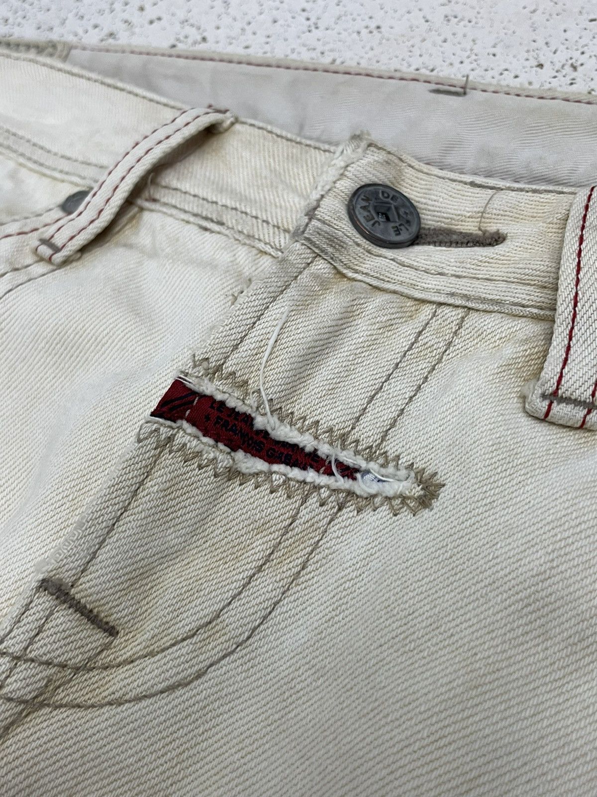 Designer Marithé Fràncois Girbaud Le Jean Rusty Black Washed Flate Size US 31 - 12 Thumbnail