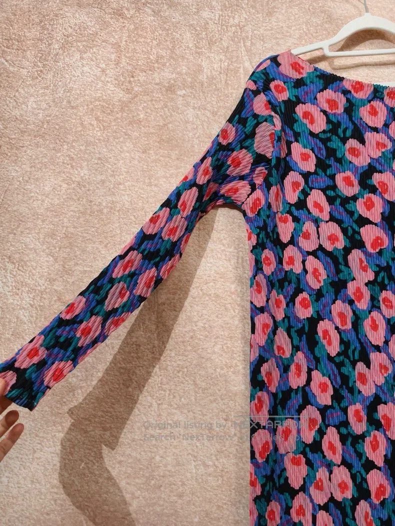 Issey Miyake Issey Miyake Main Line Floral One-Shoulder Dress Size M / US 6-8 / IT 42-44 - 6 Thumbnail