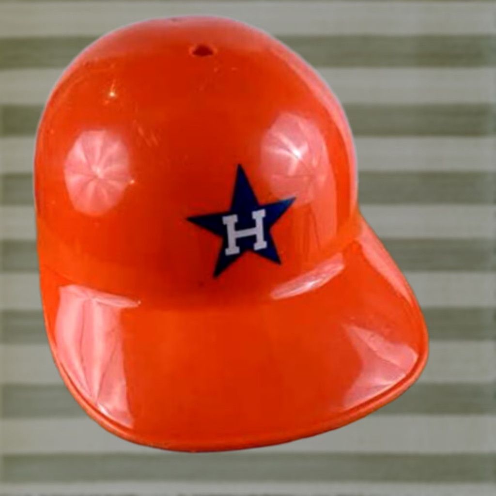 Vintage LAICH Houston Astros Baseball Adjustable Batting Helmet Cap Orange Unisex Adults Size Adjustable Plastic 1969 Style Solid Size ONE SIZE - 1 Thumbnail