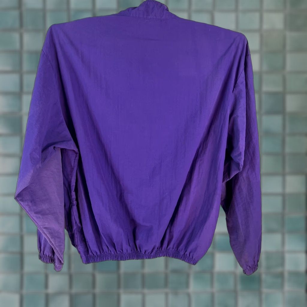 Vintage Surf Style Mens Jacket One Size Purple 1/4 Zip Stand-Up Collar Softshell Nylon Pullover Basic Jacket Casual Solid Vintage No Size US M / EU 48-50 / 2 - 1 Thumbnail