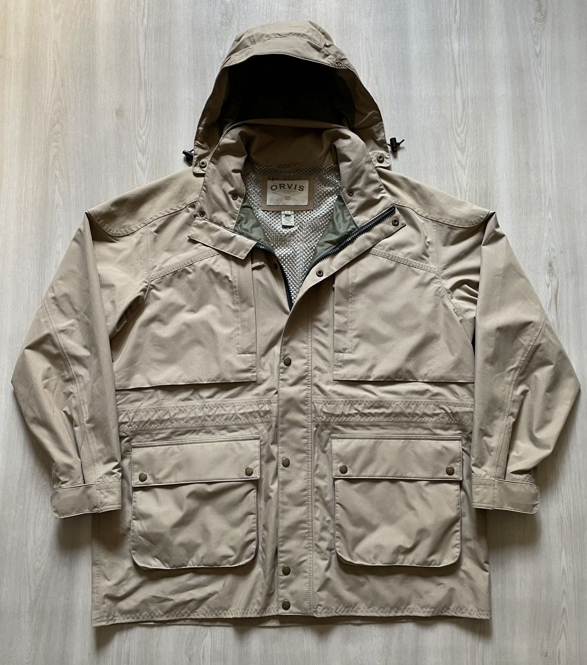 Orvis Vintage Orvis Jacket Hooded Chore Safari Anorak Sz XL Size US XL / EU 56 / 4 - 1 Thumbnail