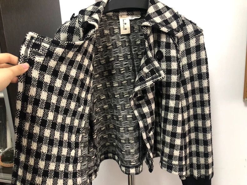 Comme des Garcons Comme Des Garcons Black and white woven plaid double-breas Size S / US 4 / IT 40 - 5 Thumbnail