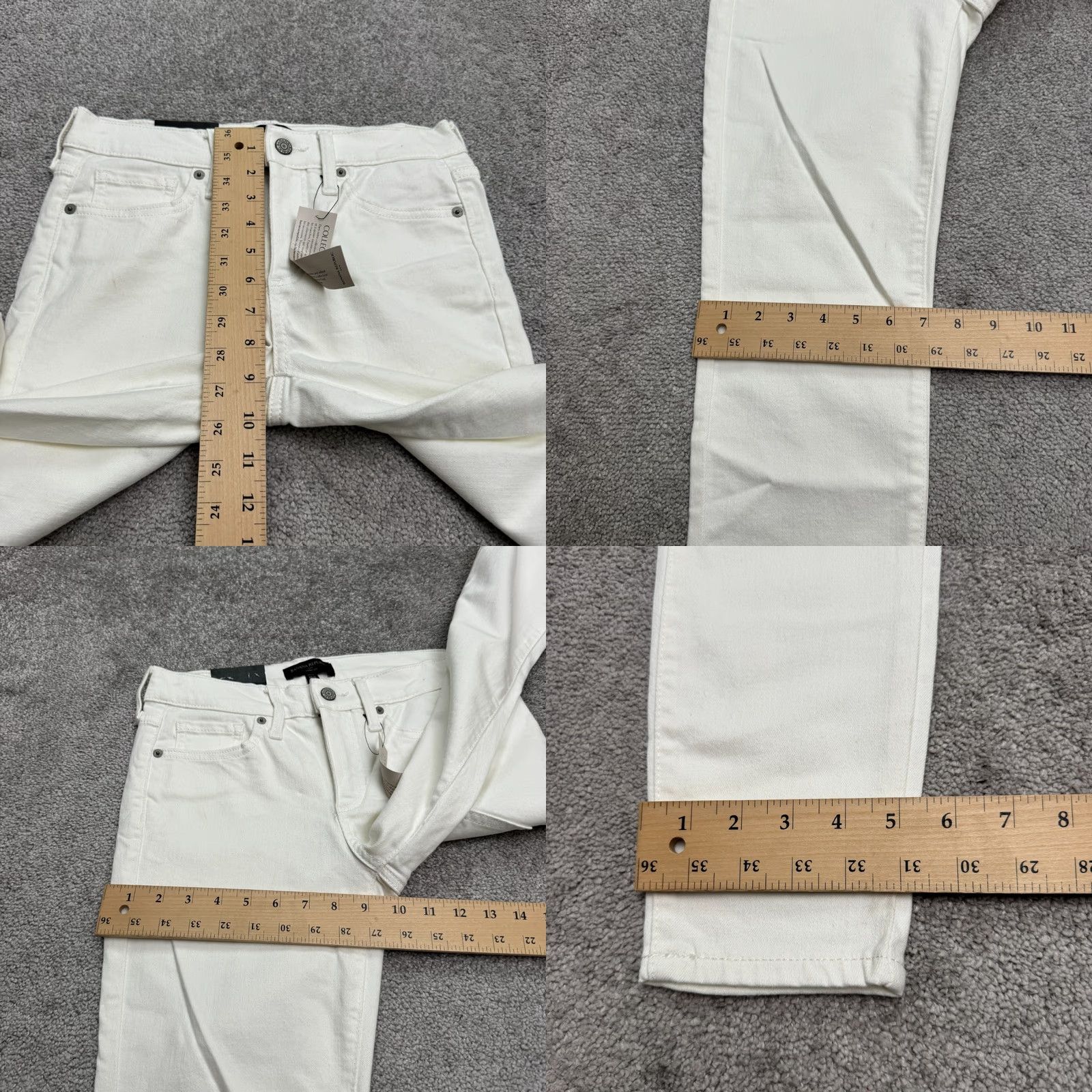 Vintage VINTAGE Banana Republic MR Skinny Denim Jeans Womens 27/4P White Mid Rise Cotton Stretch Size 40" / US 18 - 11 Thumbnail