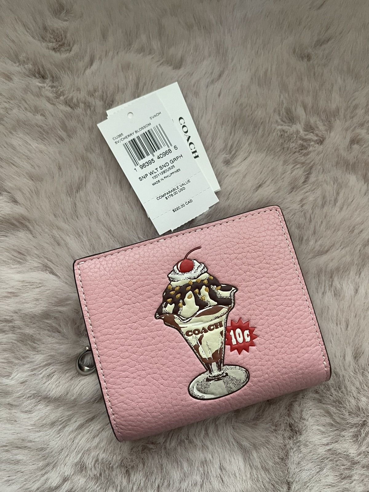 Coach Coach Pink Leather Zip Around Wallet Size ONE SIZE - 1 Thumbnail